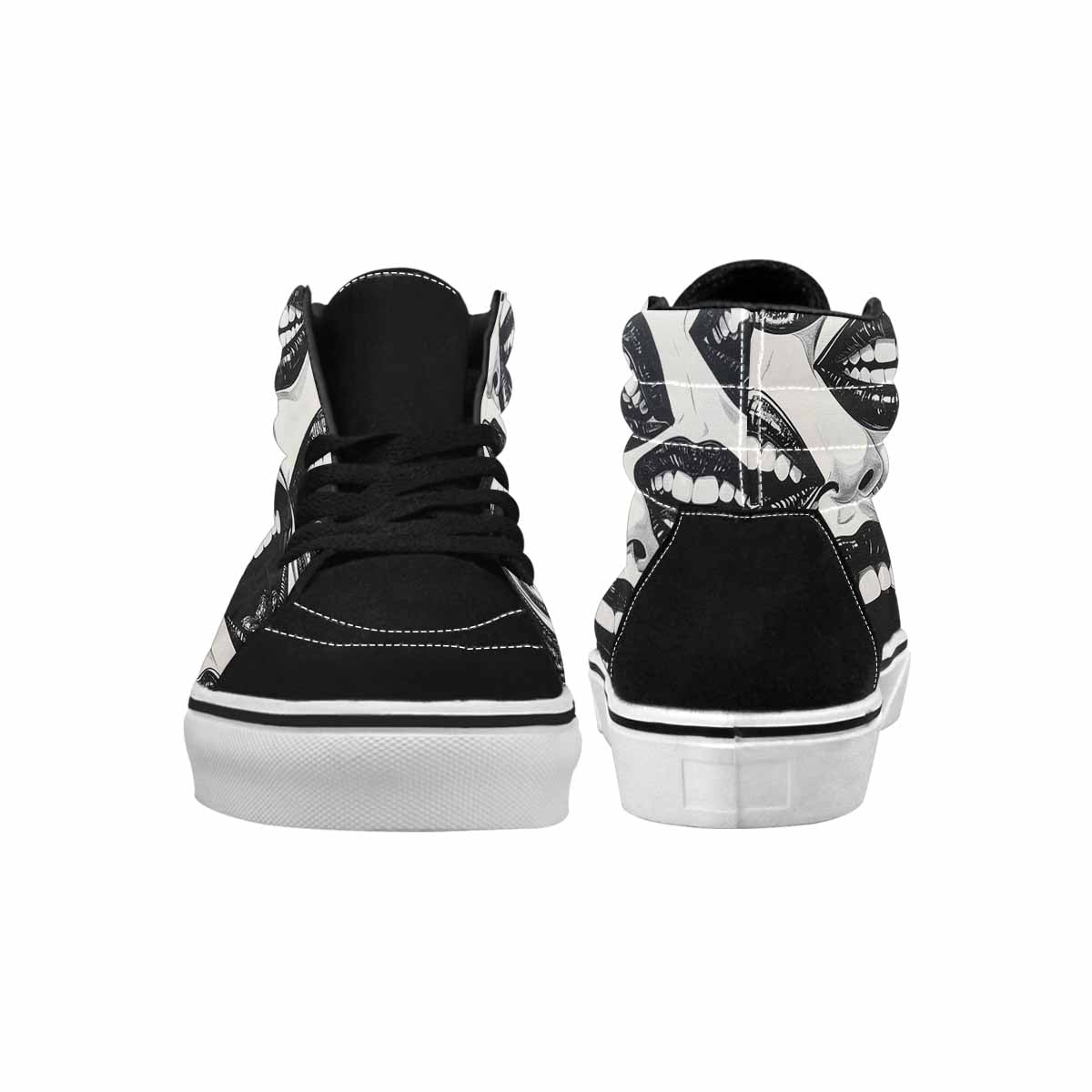 MEN'S Googly Cartoon Mouths High Top Canvas Y2K Custom Shoes