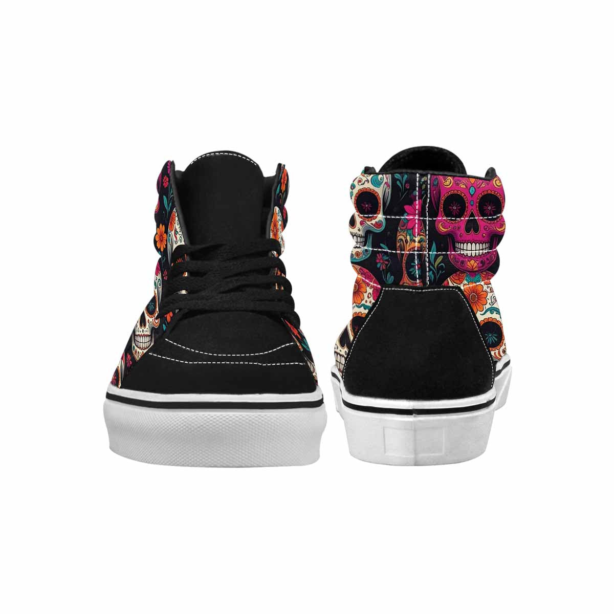MEN'S Dia De Los Muertos Sugar Skull High Top Canvas Vivid Custom Shoes