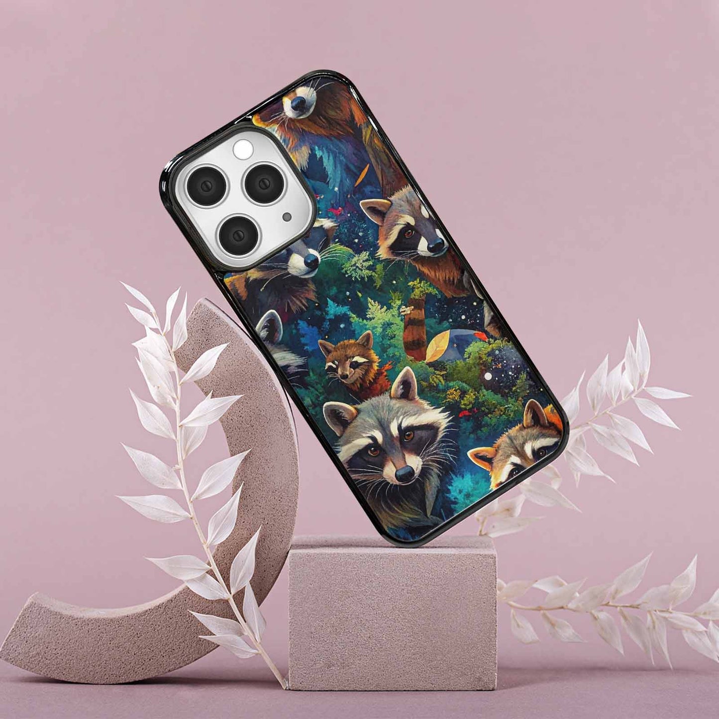 iPhone 15 Pro Max Case — Raccoon Bandit Raccoon Bandit Pattern Hundreds, Original Design Phone Case