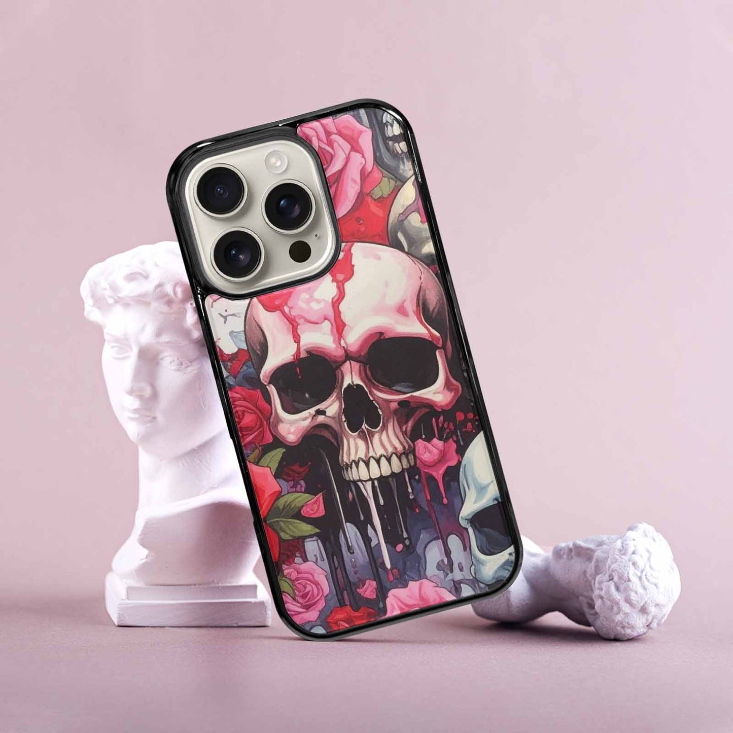 iPhone 16 Pro Case — Skulls And Roses Skulls And Roses, Personalized Phone Case