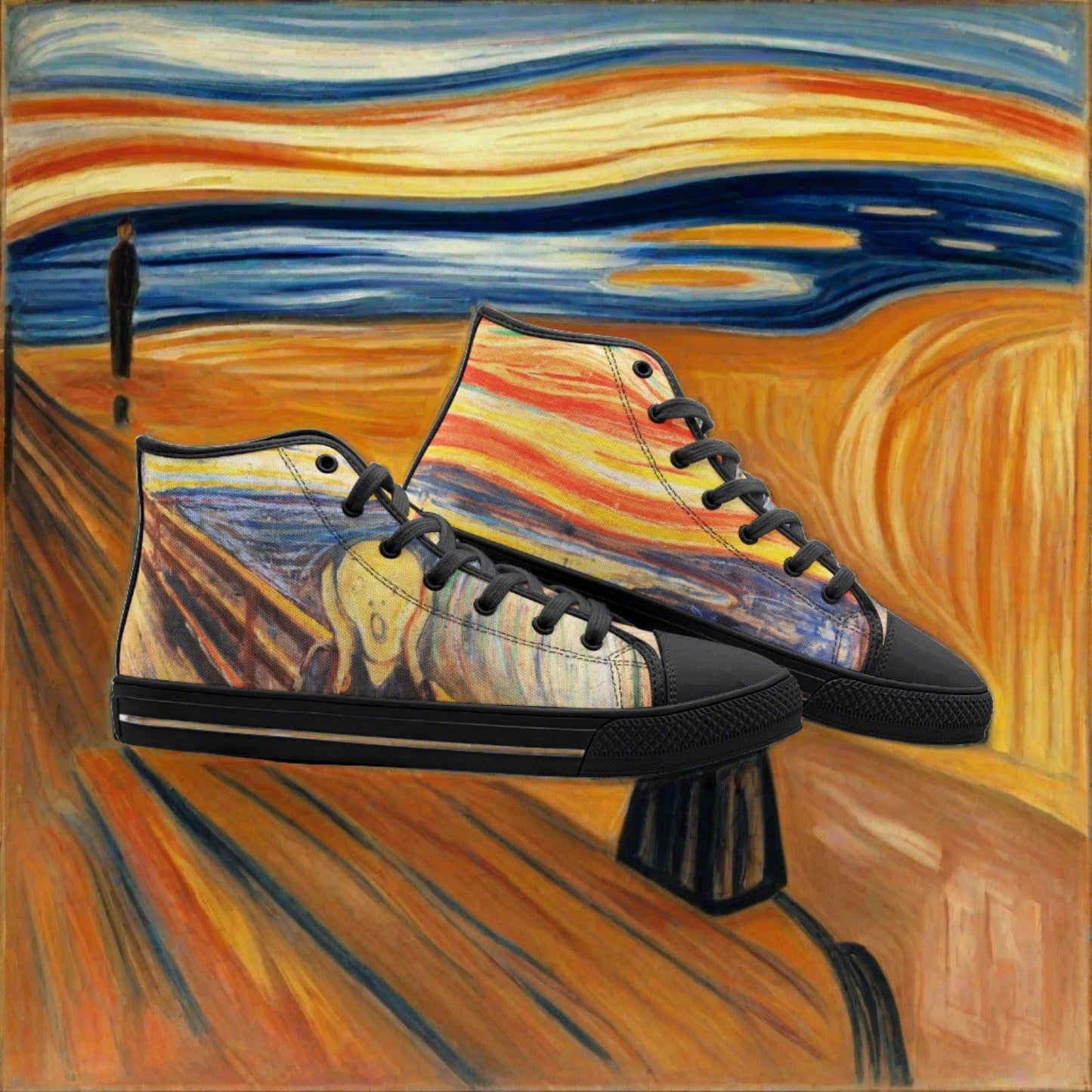 Celtic Pink Cream Vivid Bold Art - Freaky Shoes | Custom Art Sneakers