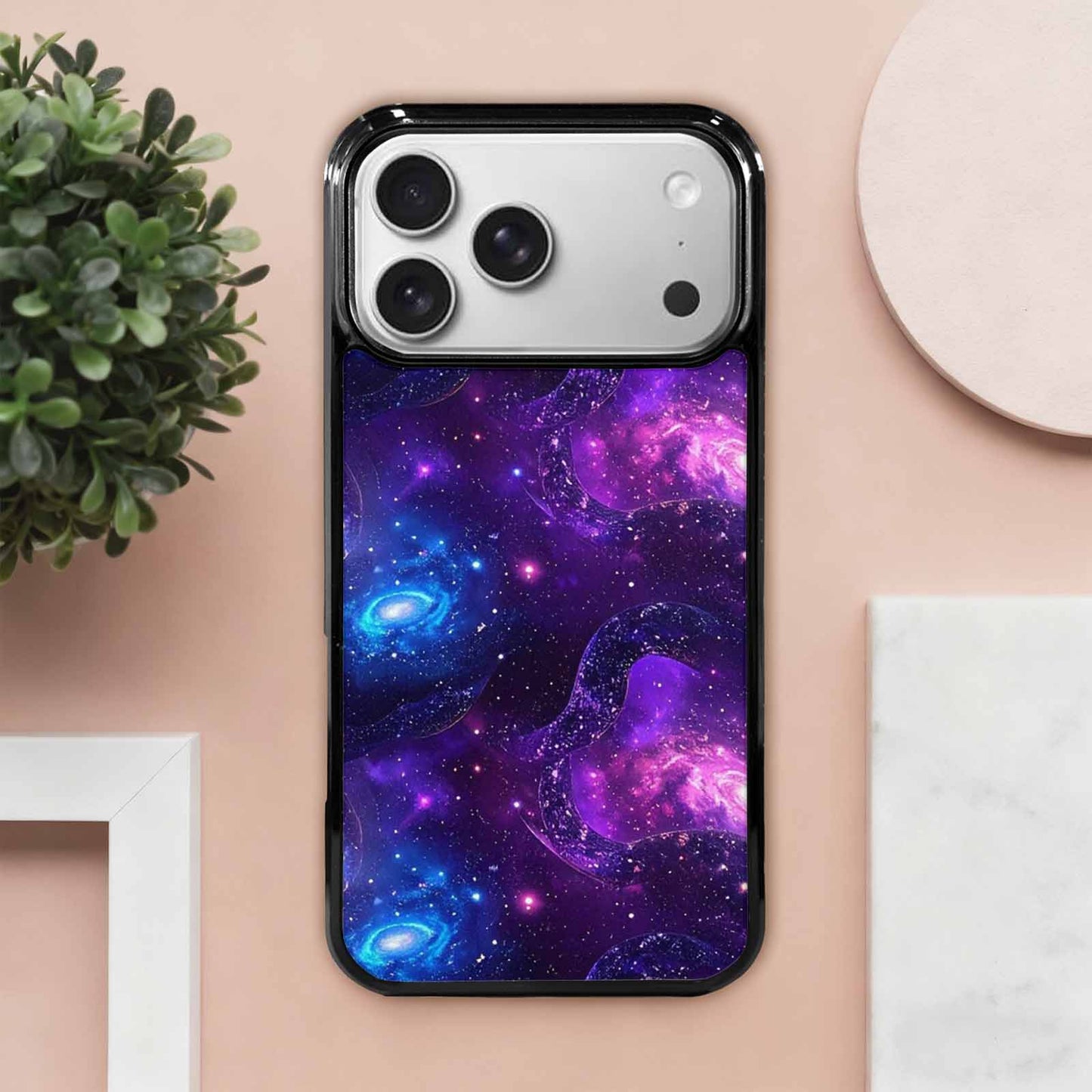 iPhone 17 Pro Max Case — Snake Print Galaxy Seamless Animal Print, Custom Art Phone Cover
