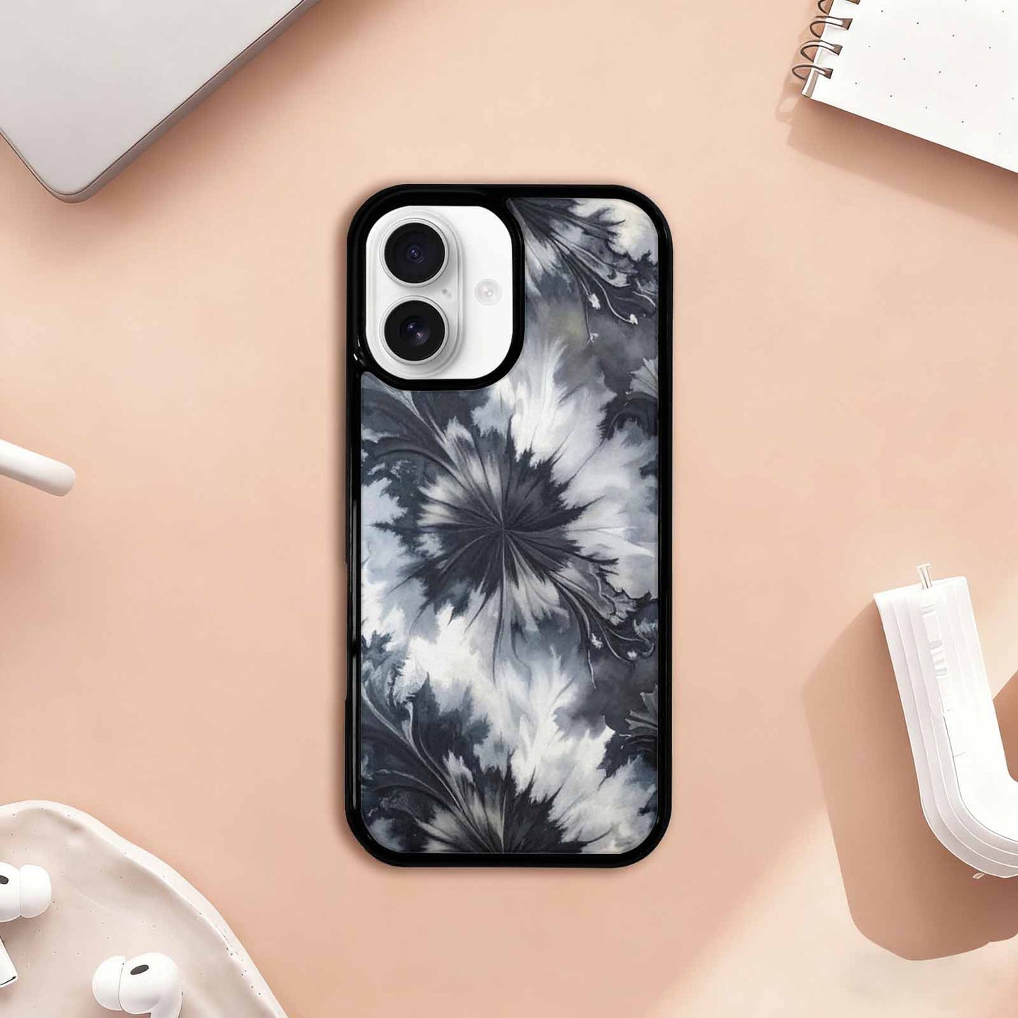 iPhone 17 Case — Tie Dye Black And Tie Dye, Custom Made Phone Cover