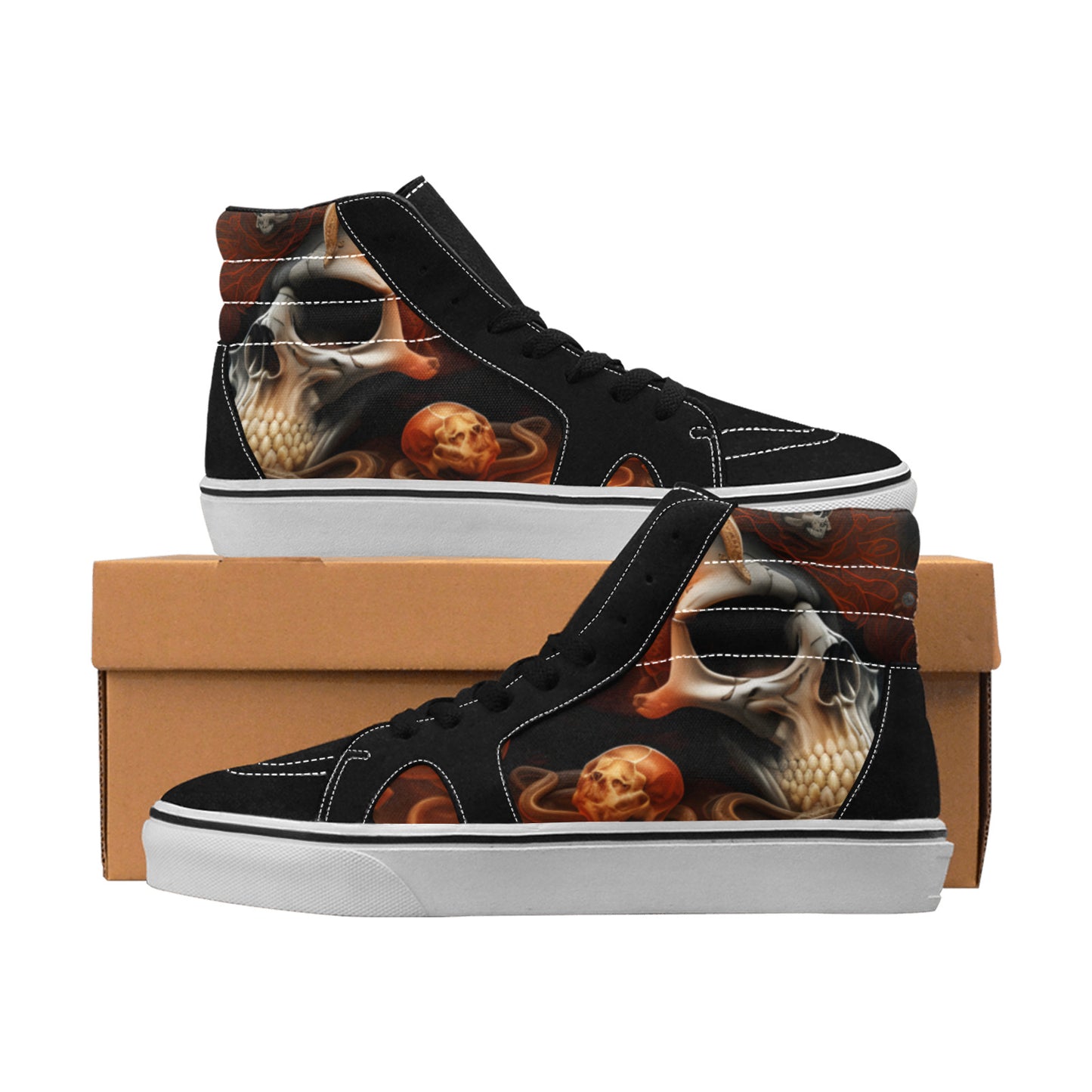 MEN'S 8X - Snakes Skulls High Top Skateboarding Aesthetic Sneakers