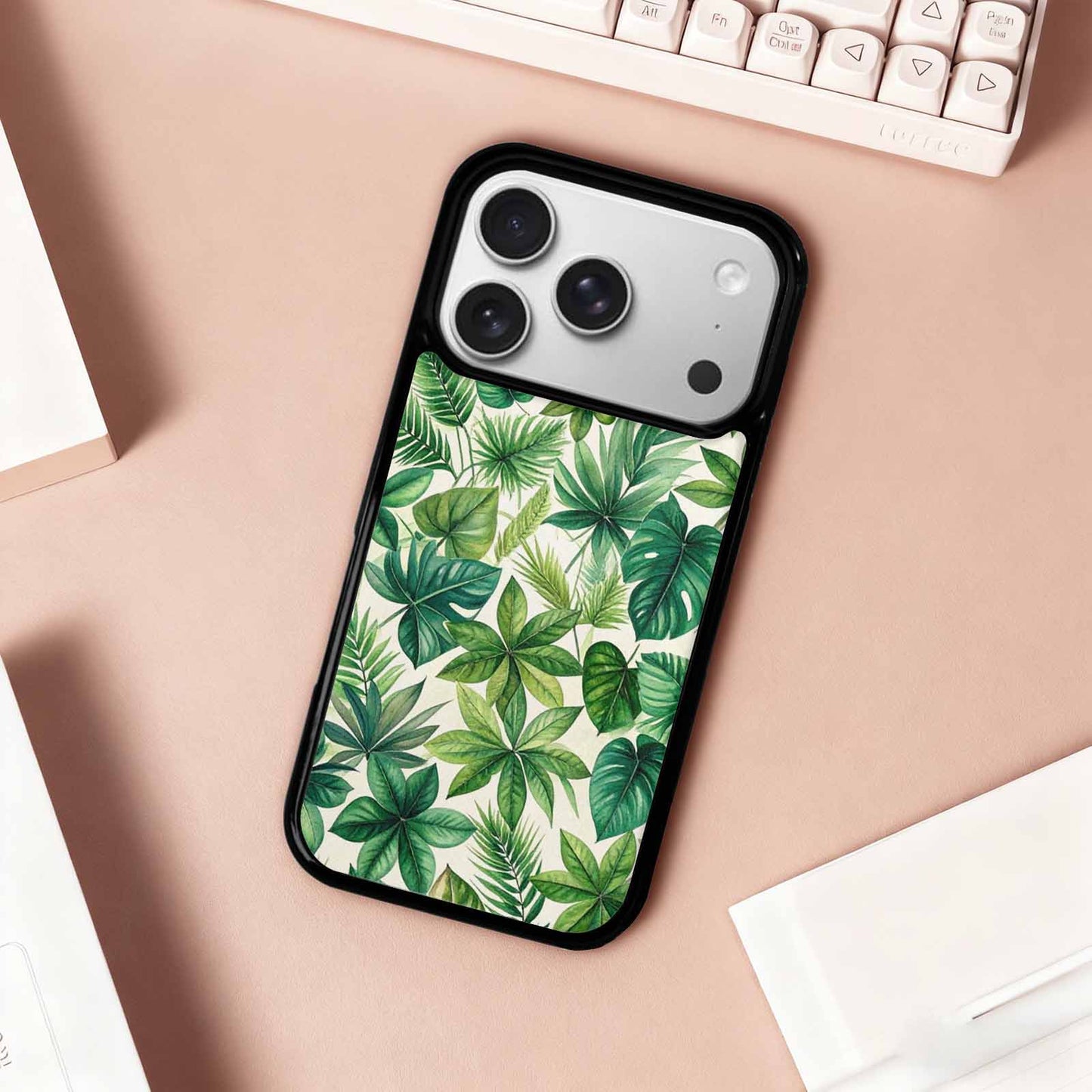iPhone 17 Pro Case — Small Seven Point Palmate Leaf Floral, Custom Phone Case
