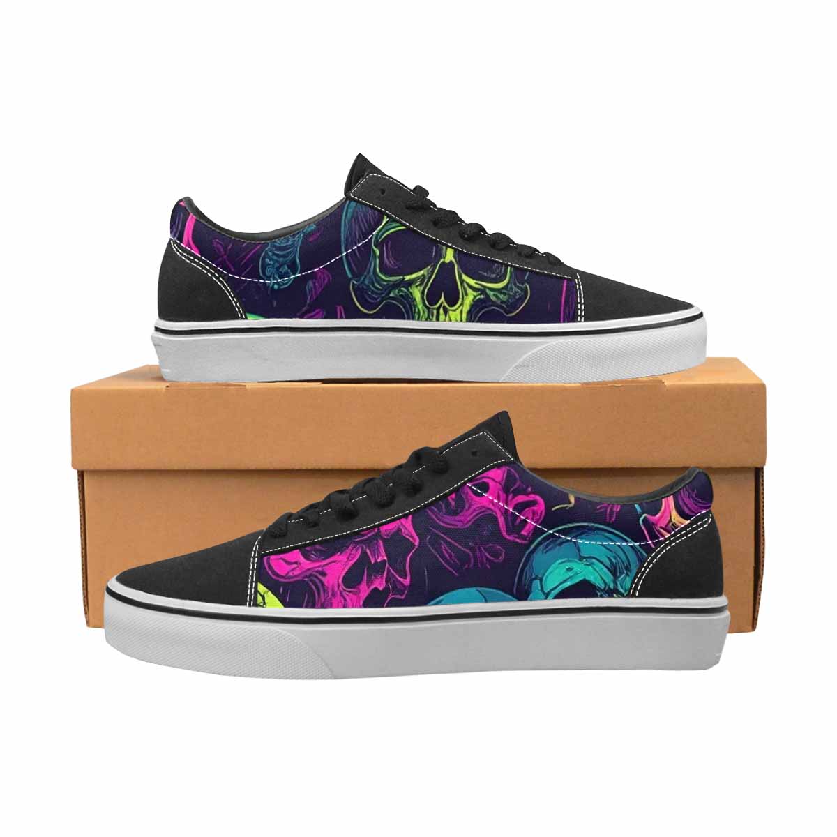 MEN'S Skulls - Neon Canvas Lace-Up Dreamcore Shoes