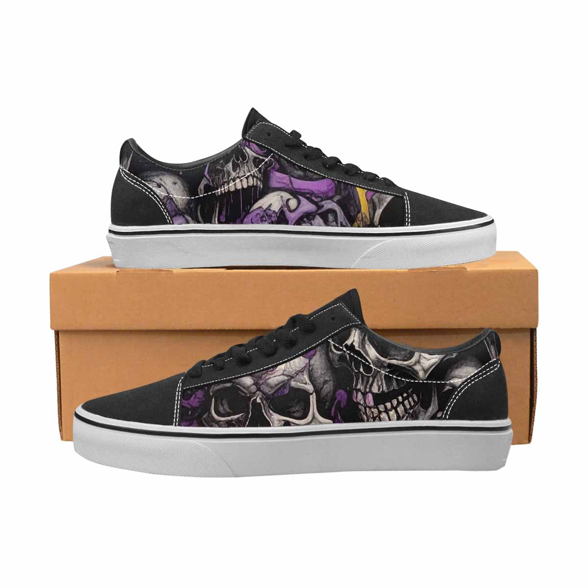 WOMEN'S Rainbow From Skull S Lace-Up Canvas Y2K Shoes