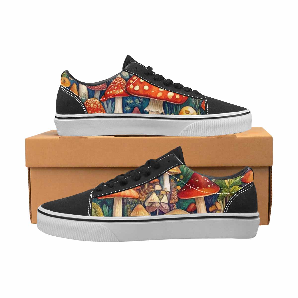 WOMEN'S Mushrooms (general) Mushrooms Pa Lace-Up Canvas Dreamlike Shoes