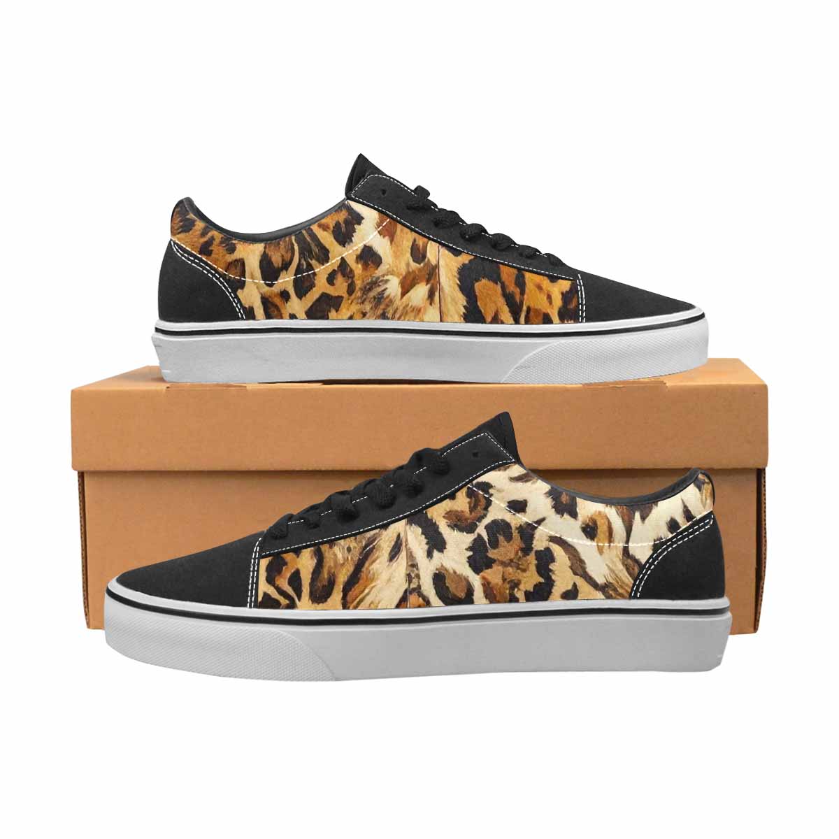WOMEN'S Animal Print Canvas Lace-Up Cottagecore Custom Sneakers