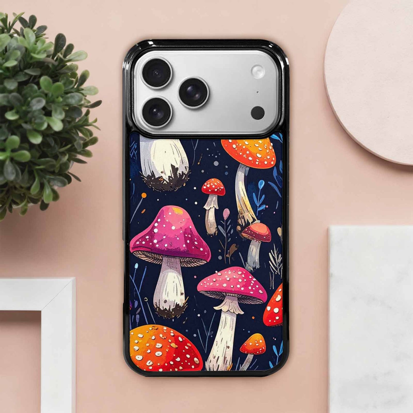 iPhone 17 Pro Max Case — Vivid Winter Mushroom Cartoon Cute, Custom Art Phone Cover