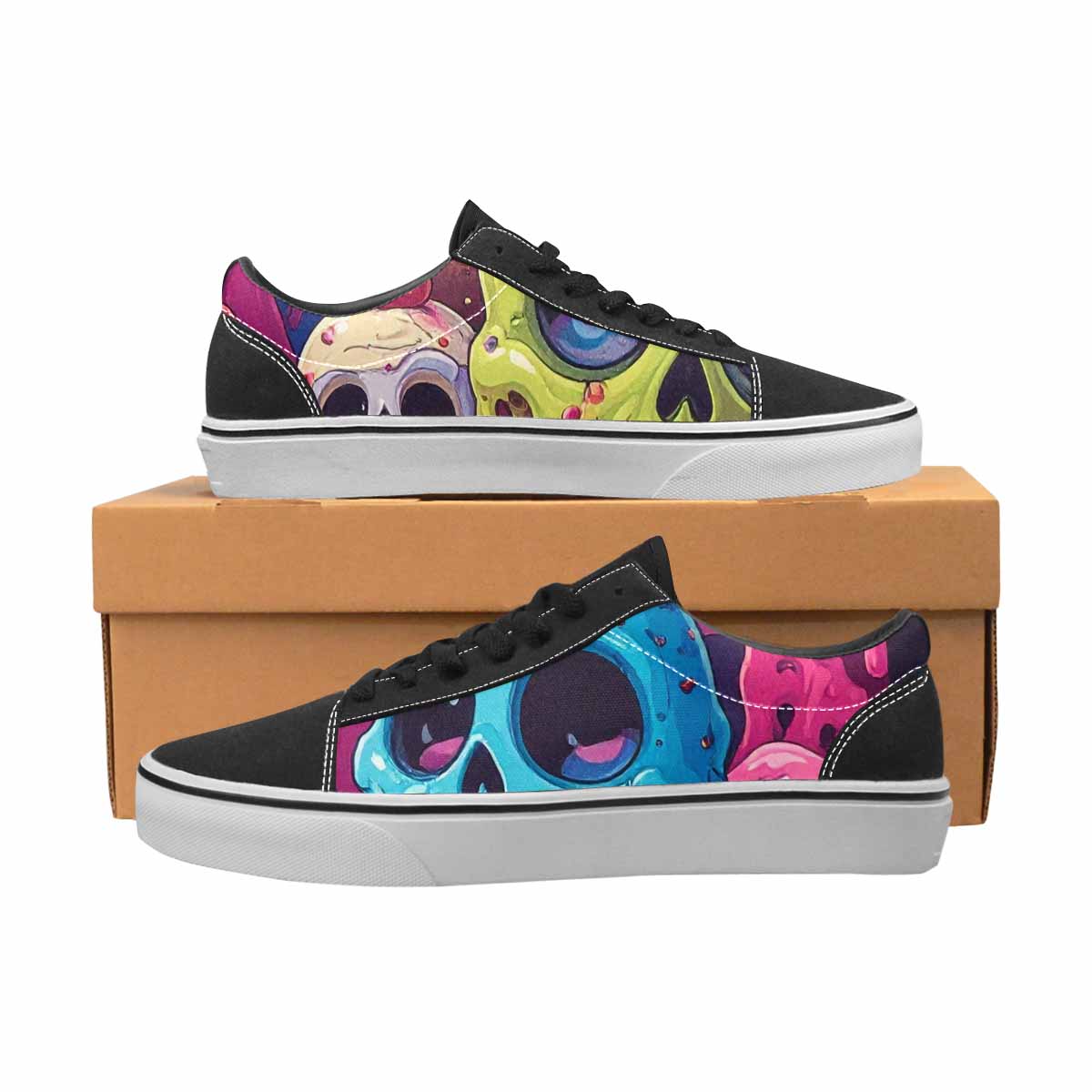 WOMEN'S Ice Cream Monsters Lace-Up Canvas Dreamcore Shoes