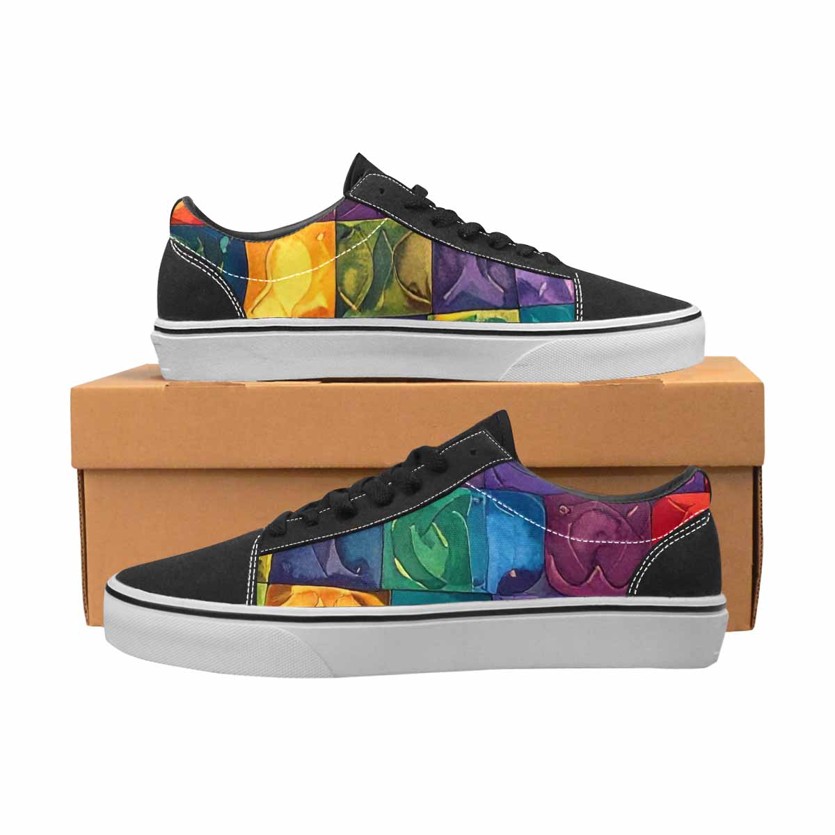 MEN'S Rainbow Pride Flag Canvas Lace-Up Y2K Sneakers