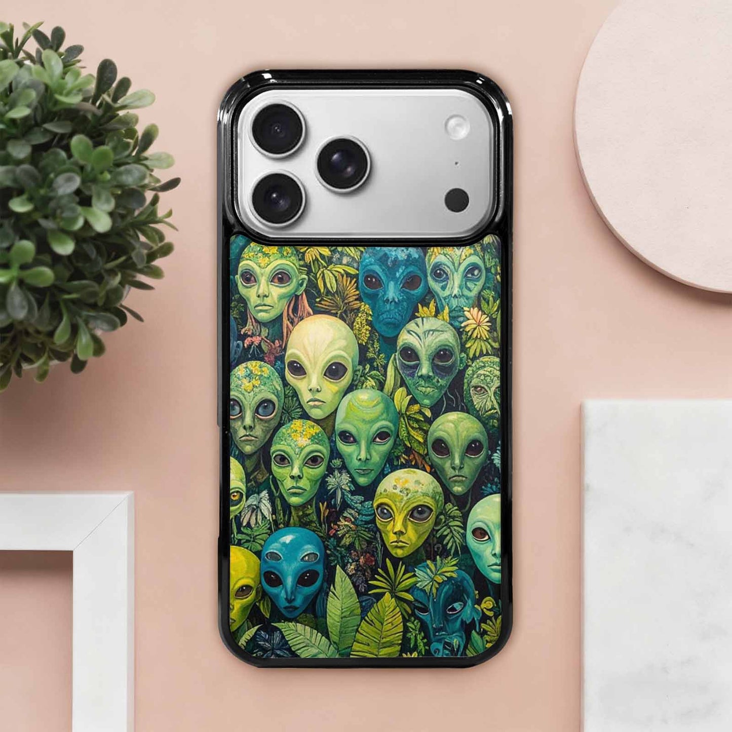 iPhone 17 Pro Max Case — Aliens Pattern Hundreds Of Alien Scifi, Customized Protective Case
