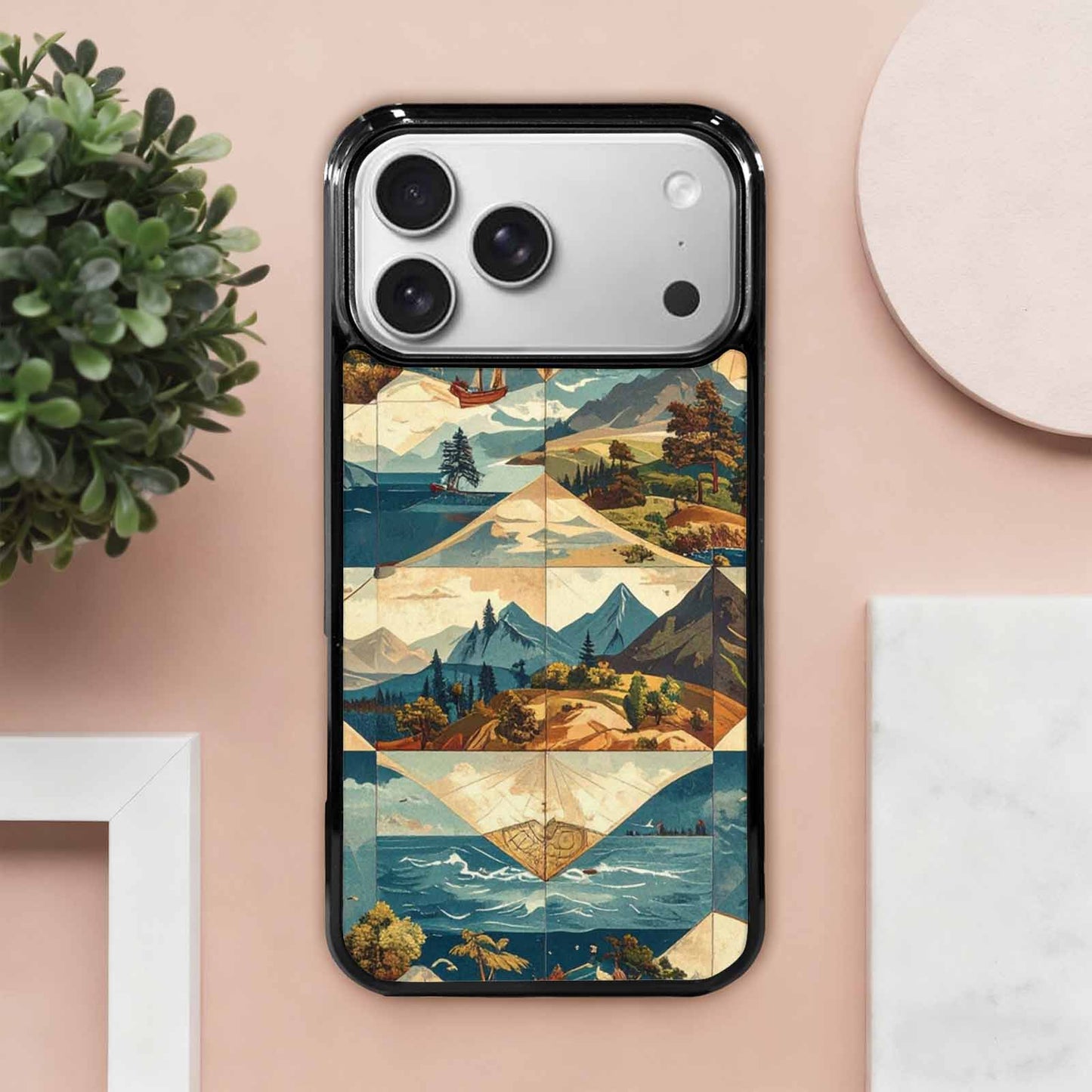 iPhone 17 Pro Max Case — Vintage Travel Artwork Pattern Retro Vintage, Custom Designed Case Cover
