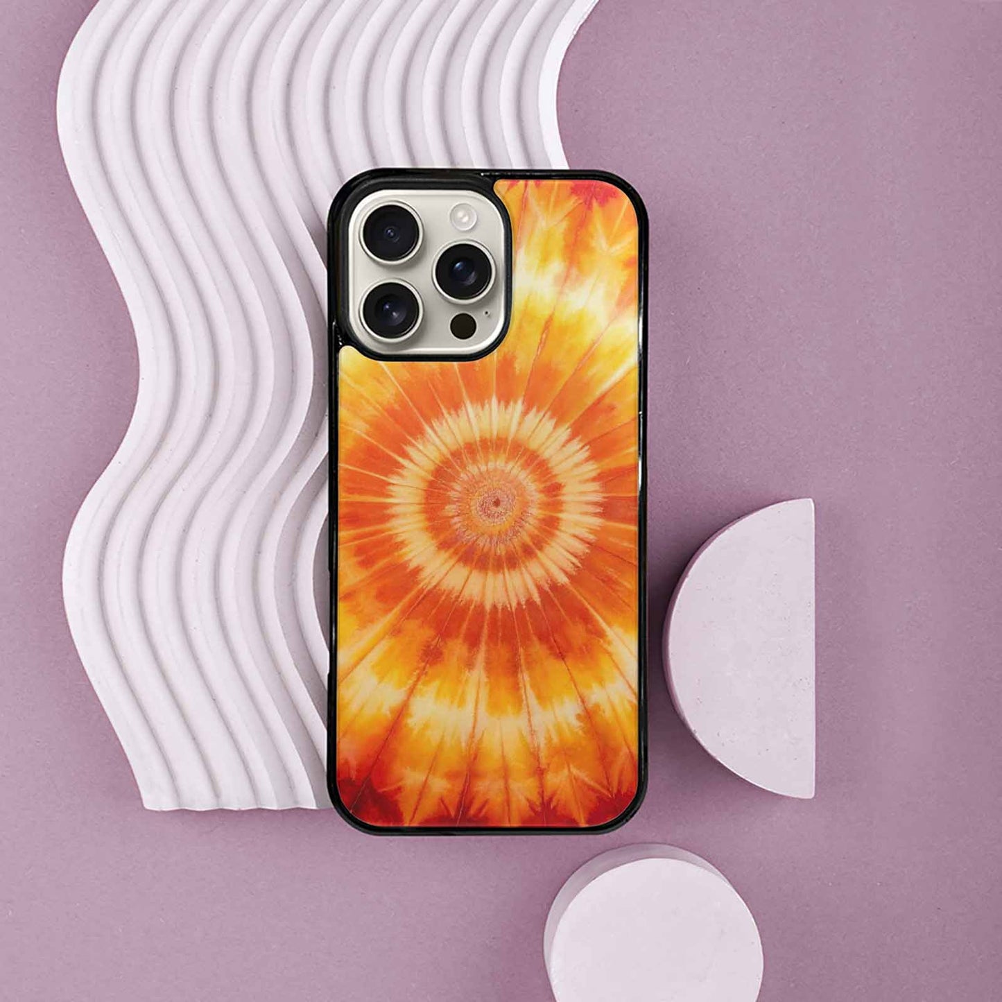 iPhone 16 Pro Max Case — Ombre Tie Dye Warm, Personalized Phone Case