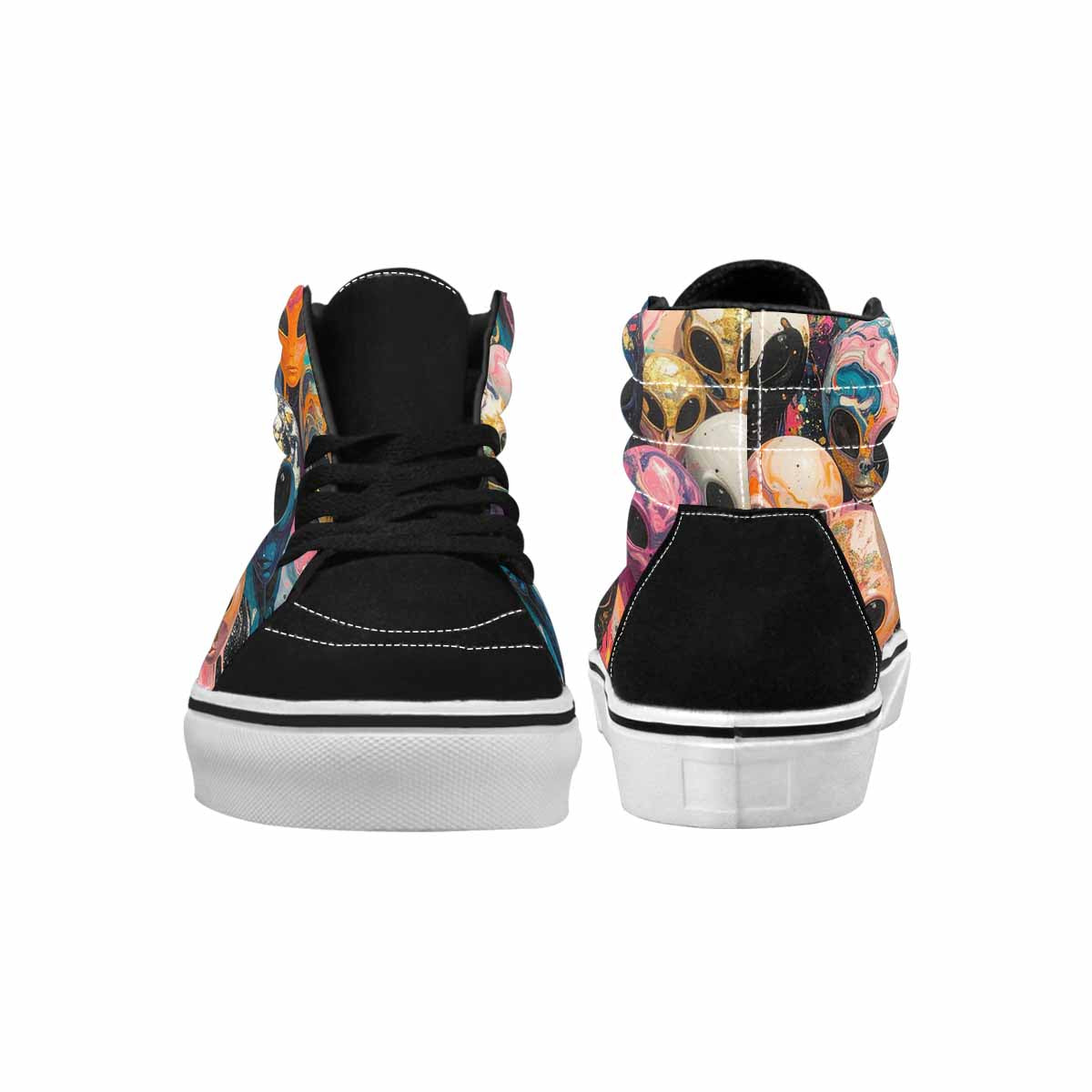 MEN'S Aliens Marble Aliens High Top Canvas Dreamlike Custom Shoes