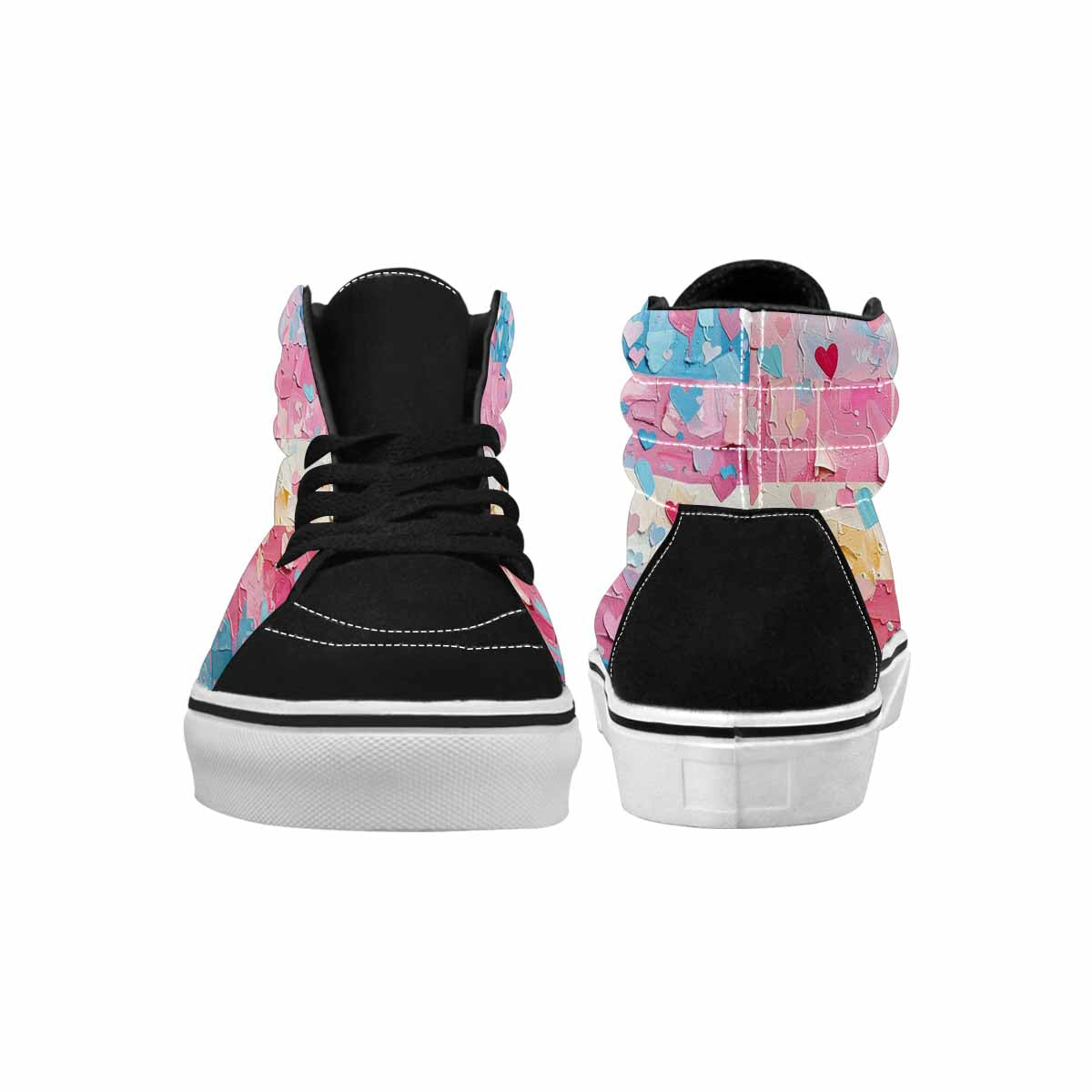 MEN'S Transgender Pride Flag High Top Canvas Cottagecore Custom Sneakers