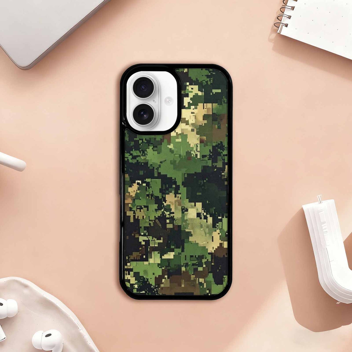 iPhone 17 Case — Small Military Camouflage Blotch Camo, Custom Made Phone Cover