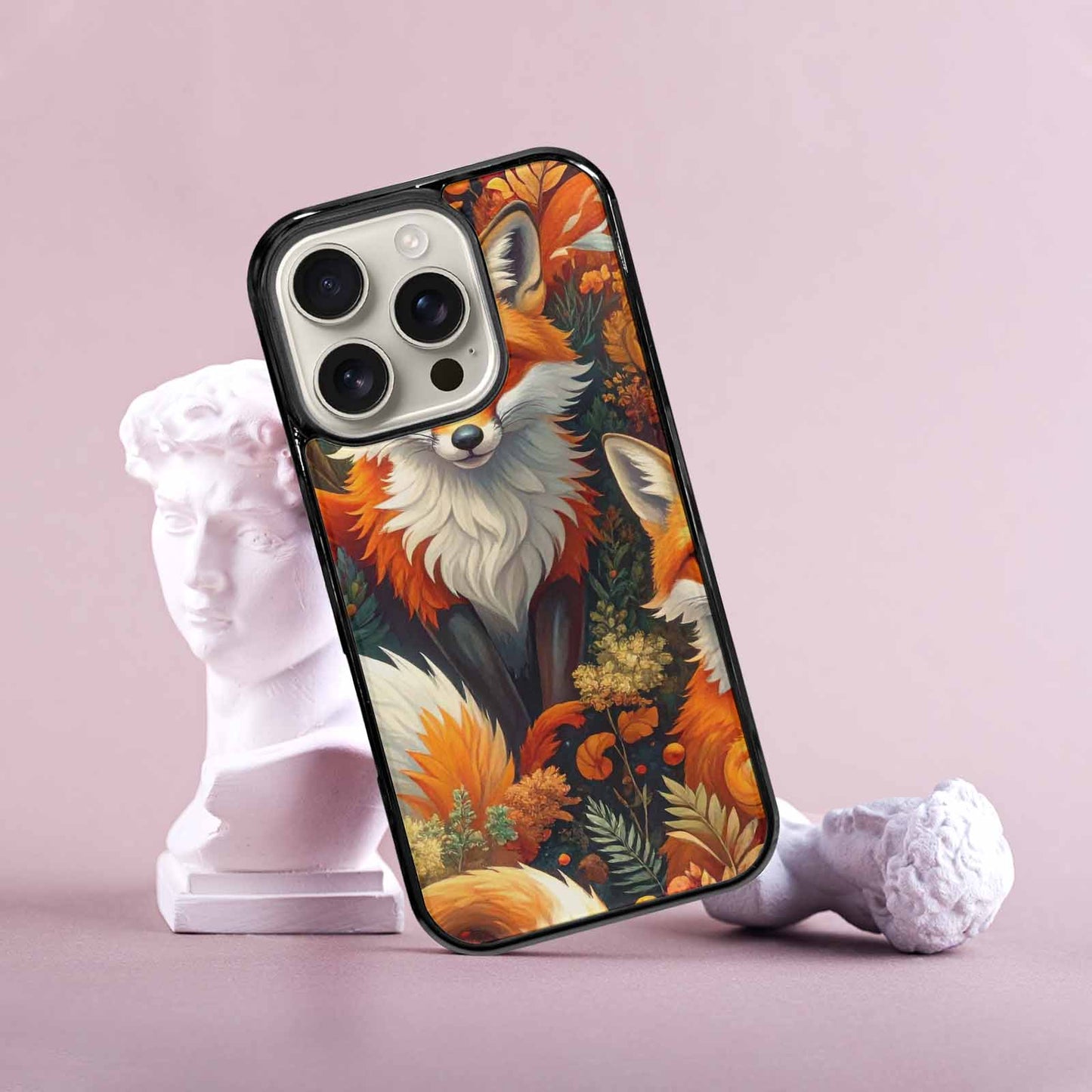 iPhone 16 Pro Case — Fox Forest Fox Forest Pattern Hundreds, Custom Made Phone Cover