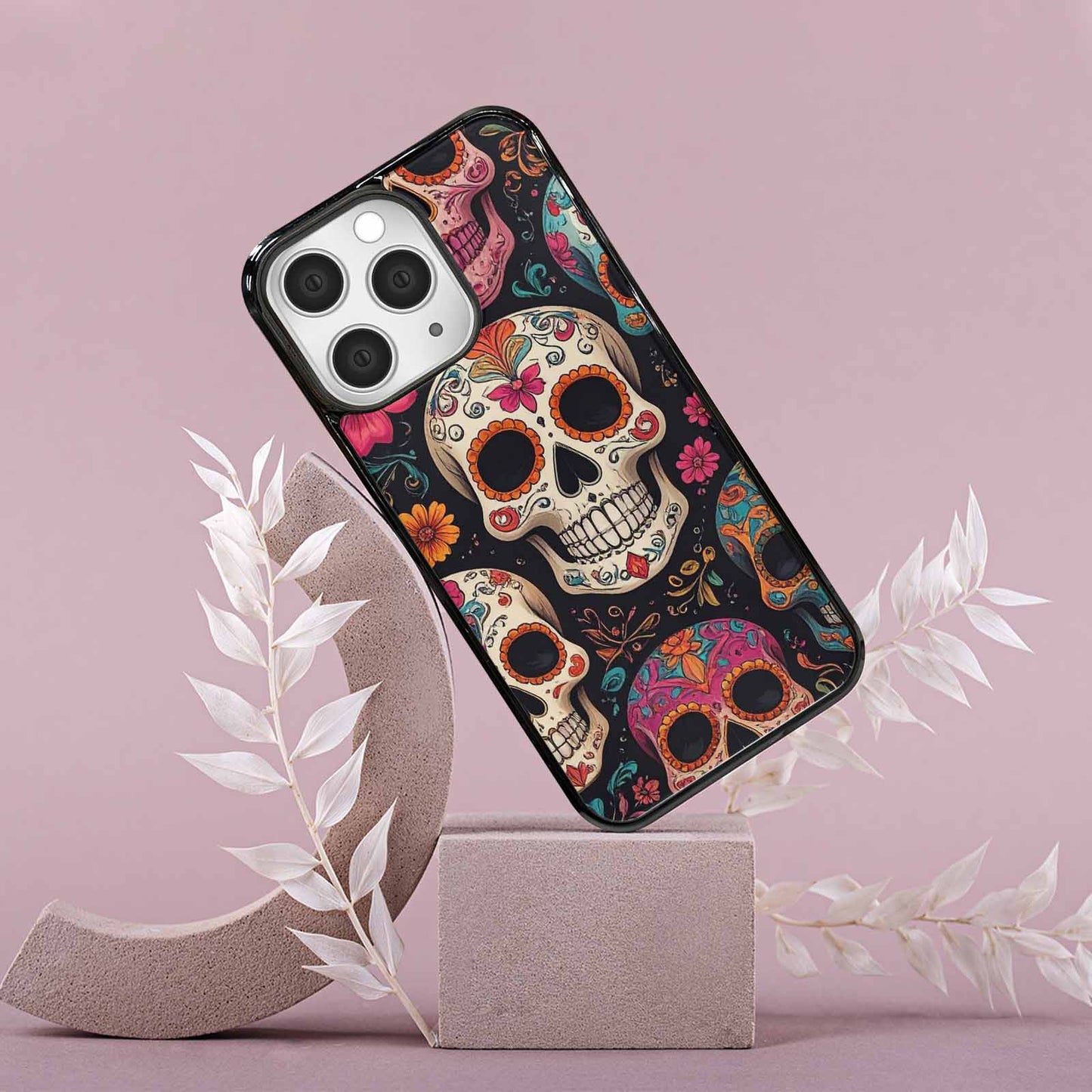 iPhone 15 Pro Max Case — Smaller Skulls Overlapping Seamless Pattern Of, Original Design Phone Case