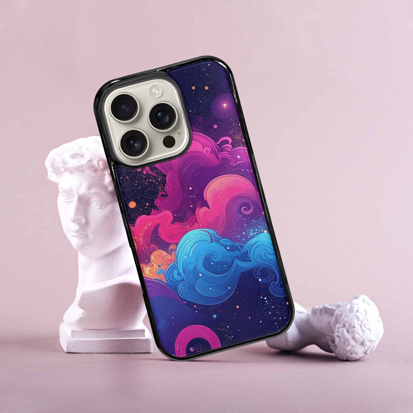 iPhone 16 Pro Case — Rose Galaxy Art Seamless Pattern Vibrant, Custom Made Phone Cover