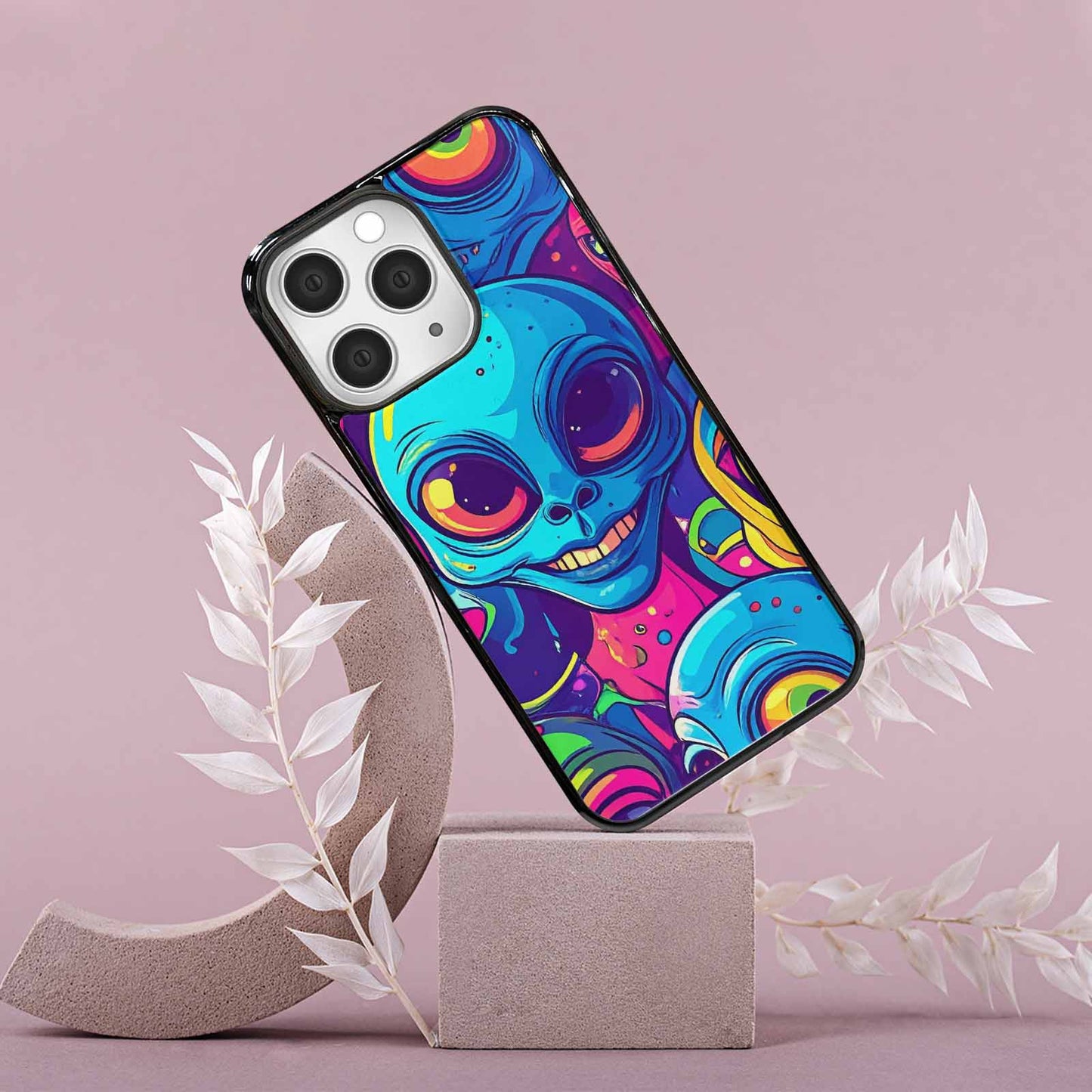 iPhone 15 Pro Max Case — Alien Ufo Cartoon, Custom Made Phone Cover
