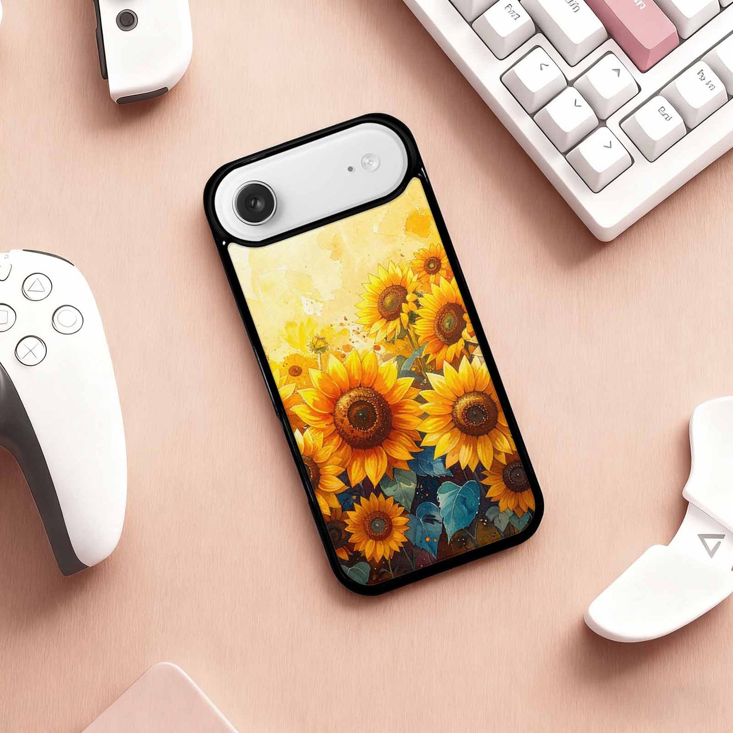 iPhone 17 Air Case — Full Color Vibrant Sunflower Burst Floral, Custom Art Phone Cover