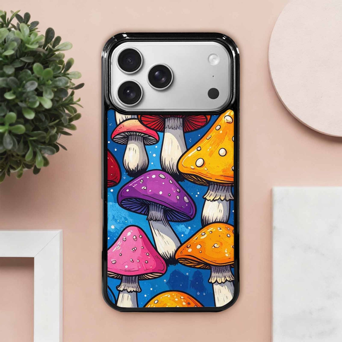 iPhone 17 Pro Max Case — Vivid Winter Mushroom Cartoon Cute, Custom Print Case Cover
