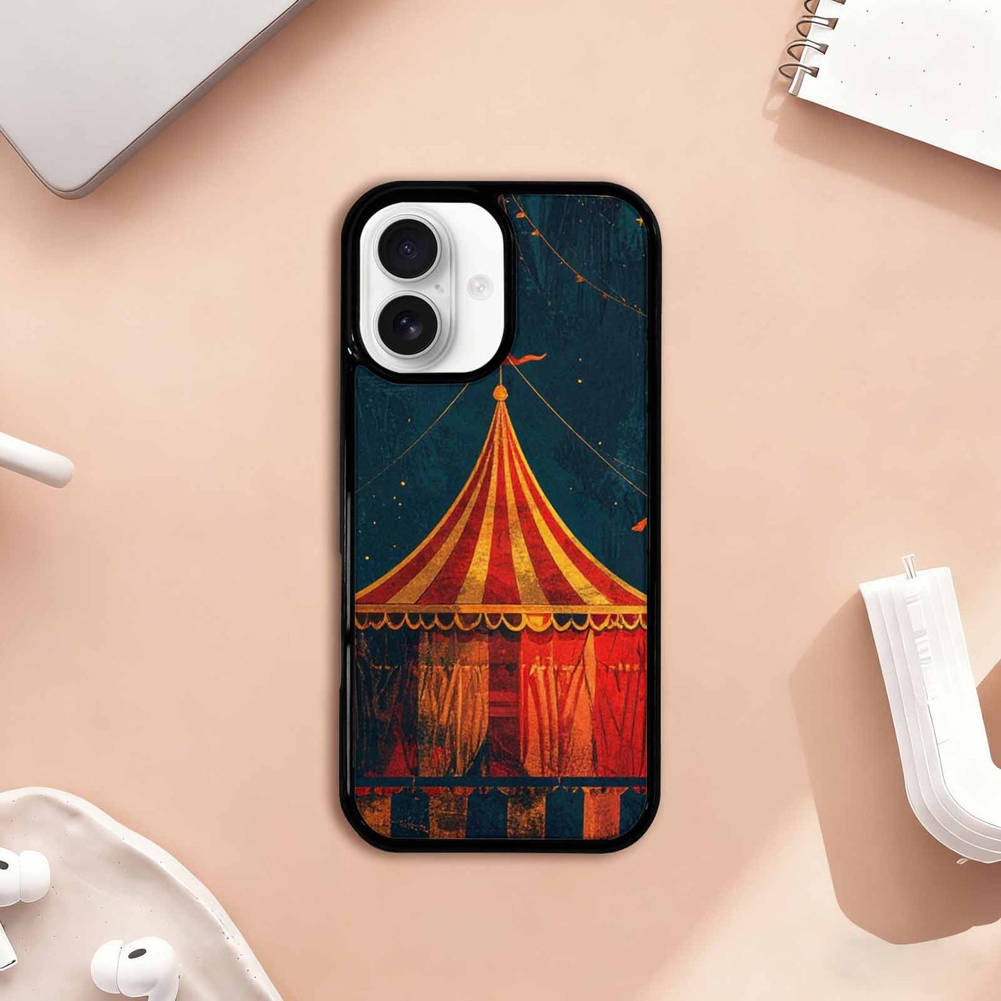 iPhone 17 Case — Vintage Circus Art Pattern Retro Vintage, Custom Designed Case Cover