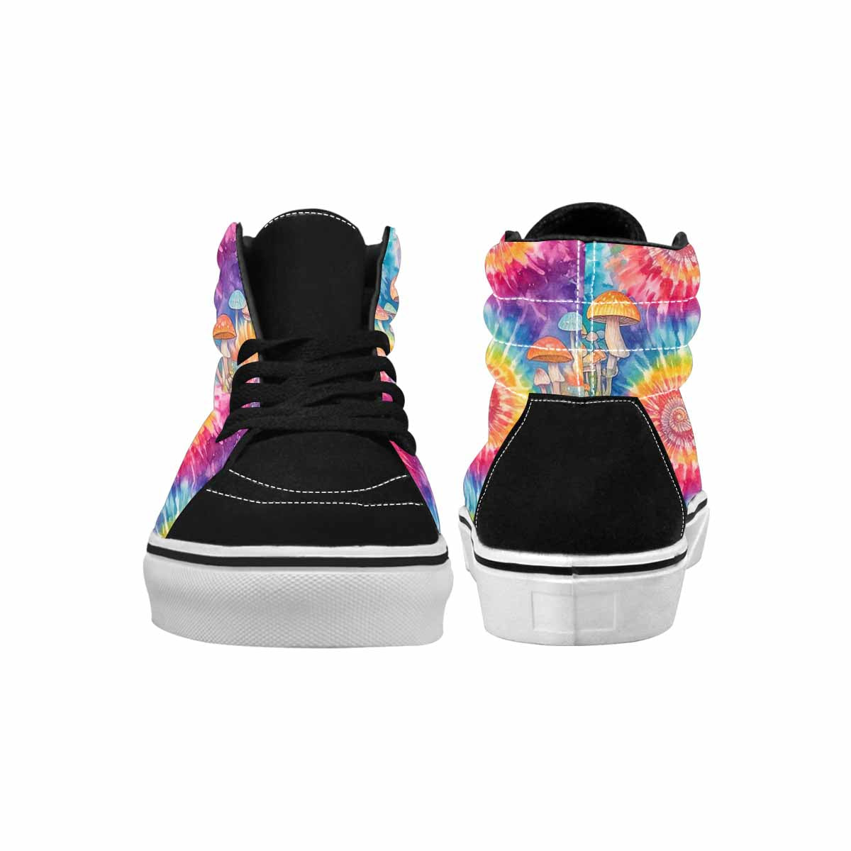 MEN'S Mushrooms Tie Dye High Top Canvas Vivid Sneakers