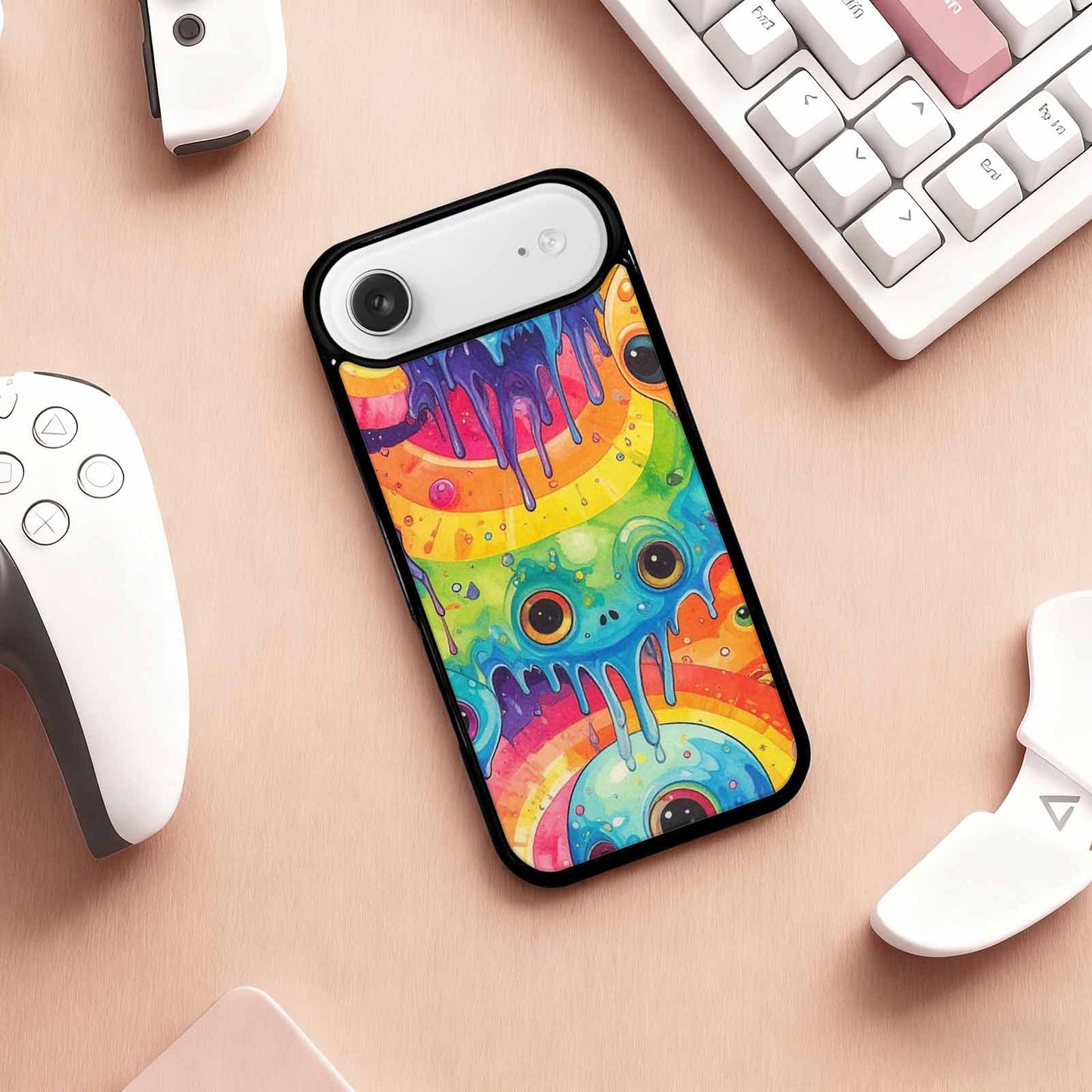 iPhone 17 Air Case — Aliens Tie Dyemelting Aliens P Tie, Custom Printed Phone Case