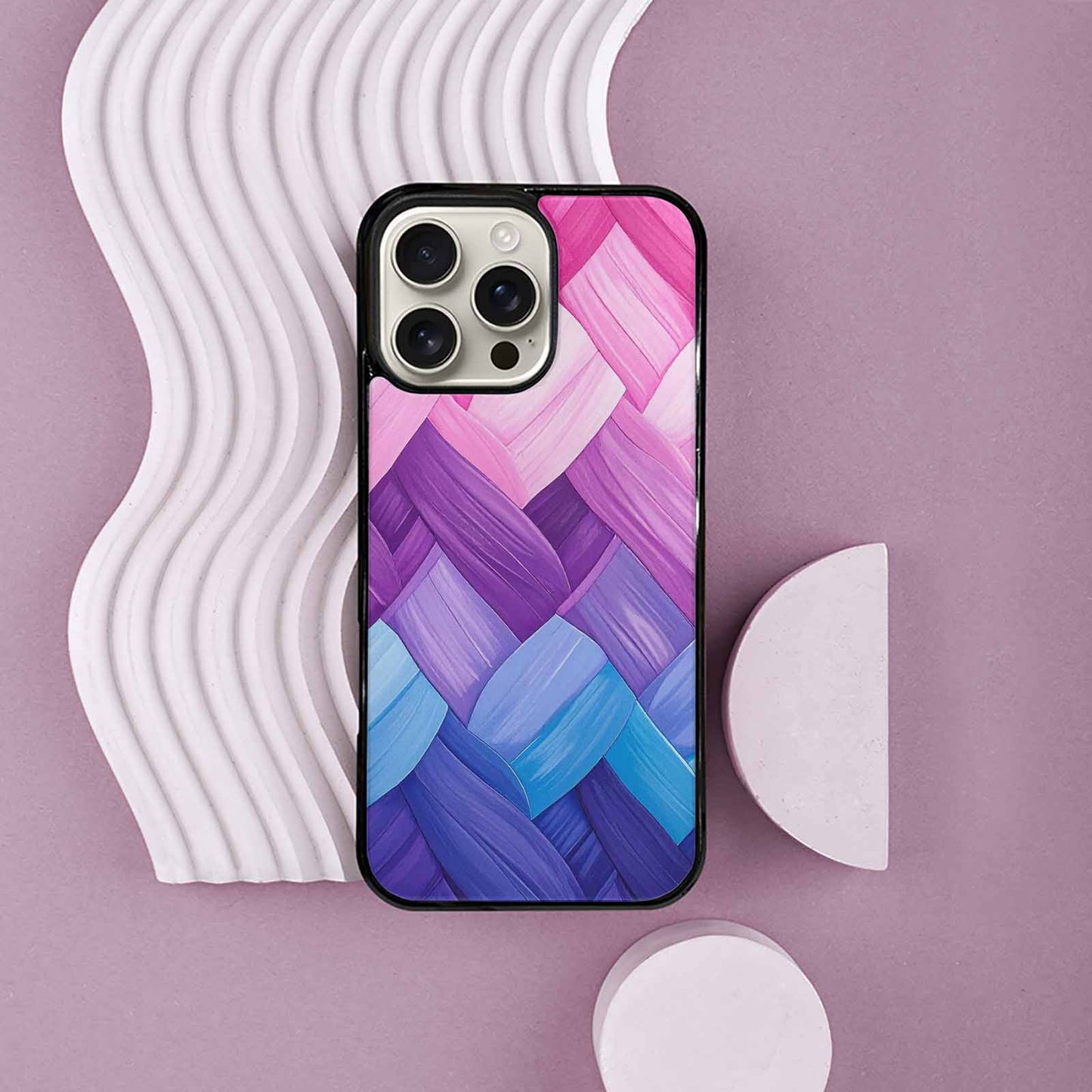 iPhone 16 Pro Max Case — Bisexual Flag Color Theme Small Rainbow, Custom Art Phone Cover