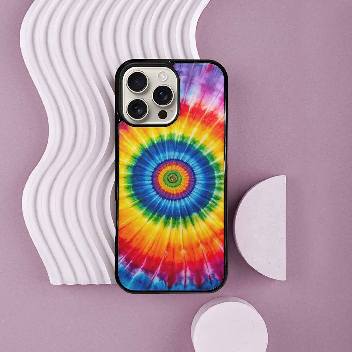 iPhone 16 Pro Max Case — A1 Fly Rainbow Spiral Tie Dye, Custom Art Phone Cover