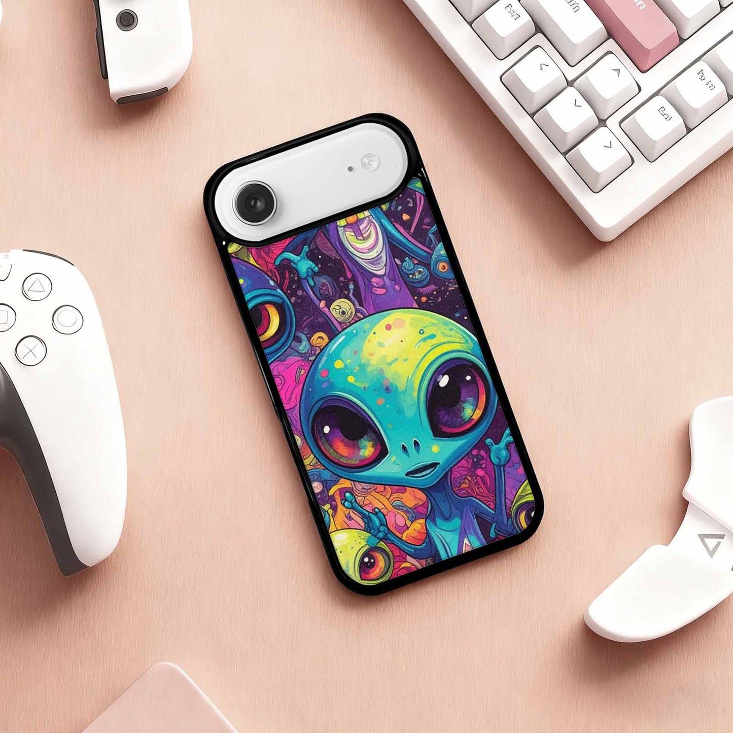 iPhone 17 Air Case — Cartoon Alien Characters Alien Scifi, Unique Phone Case Design