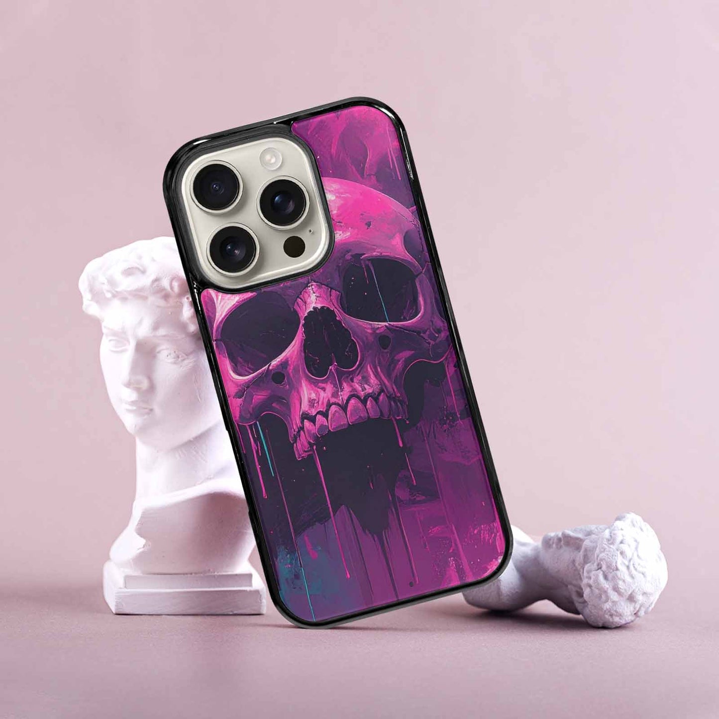 iPhone 16 Pro Case — 1000\'s Of Skulls Overlapping Each Other, Custom Art Phone Cover