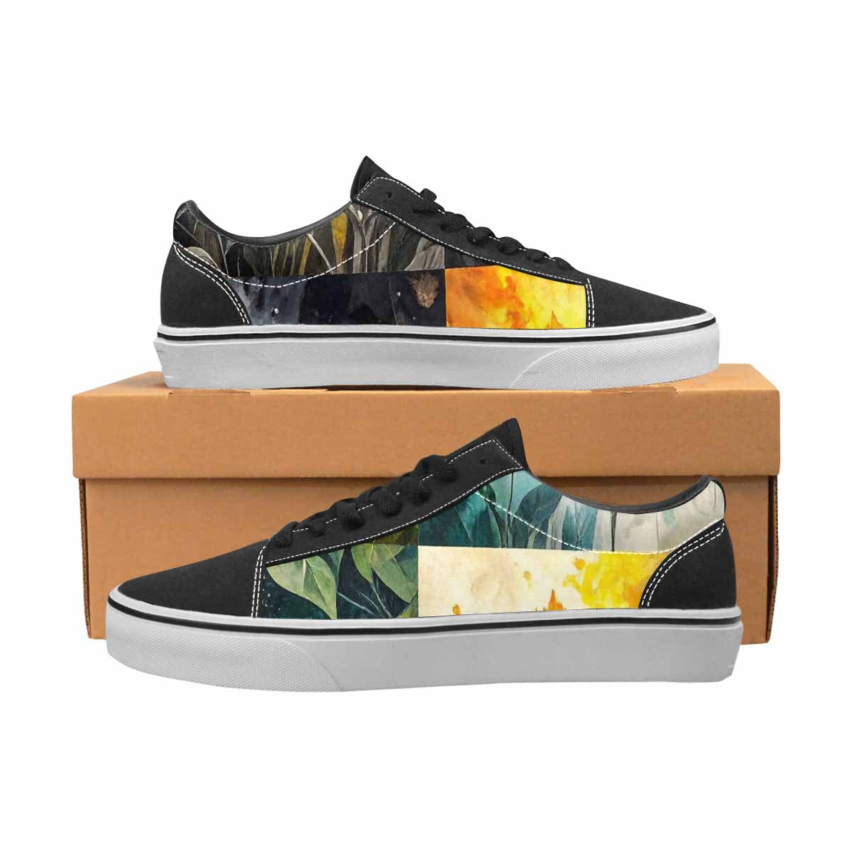 WOMEN'S Blend Melt Them Canvas Lace-Up Vivid Custom Shoes