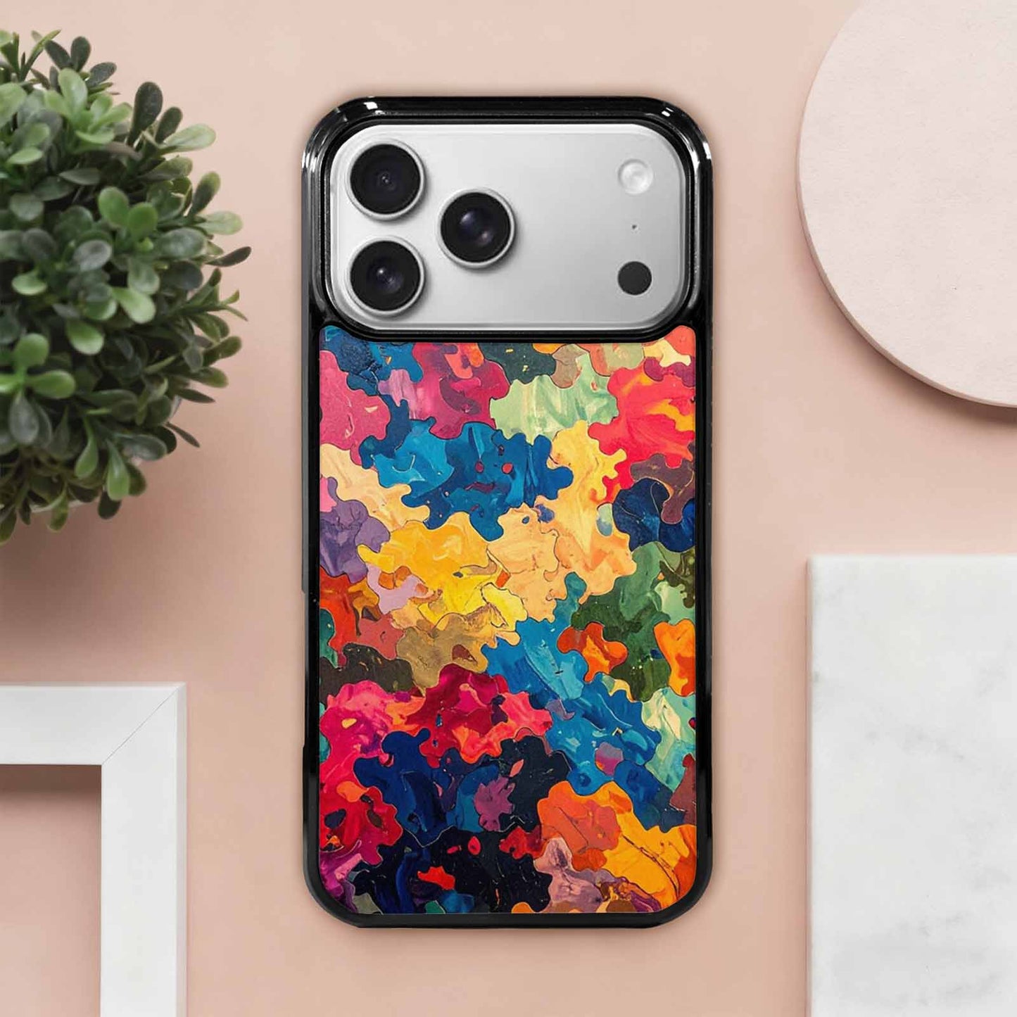 iPhone 17 Pro Max Case — Camo Patches Full Color Camo, Custom Phone Case