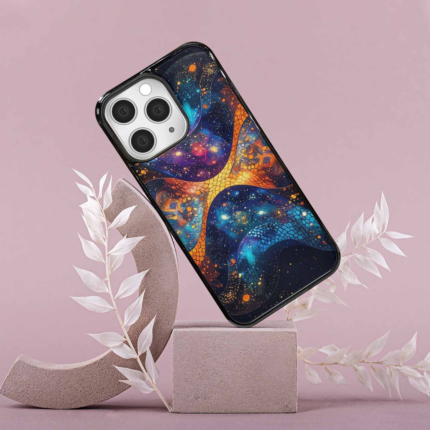 iPhone 15 Pro Max Case — Galaxy Snake Print Custom, Custom Art Phone Cover