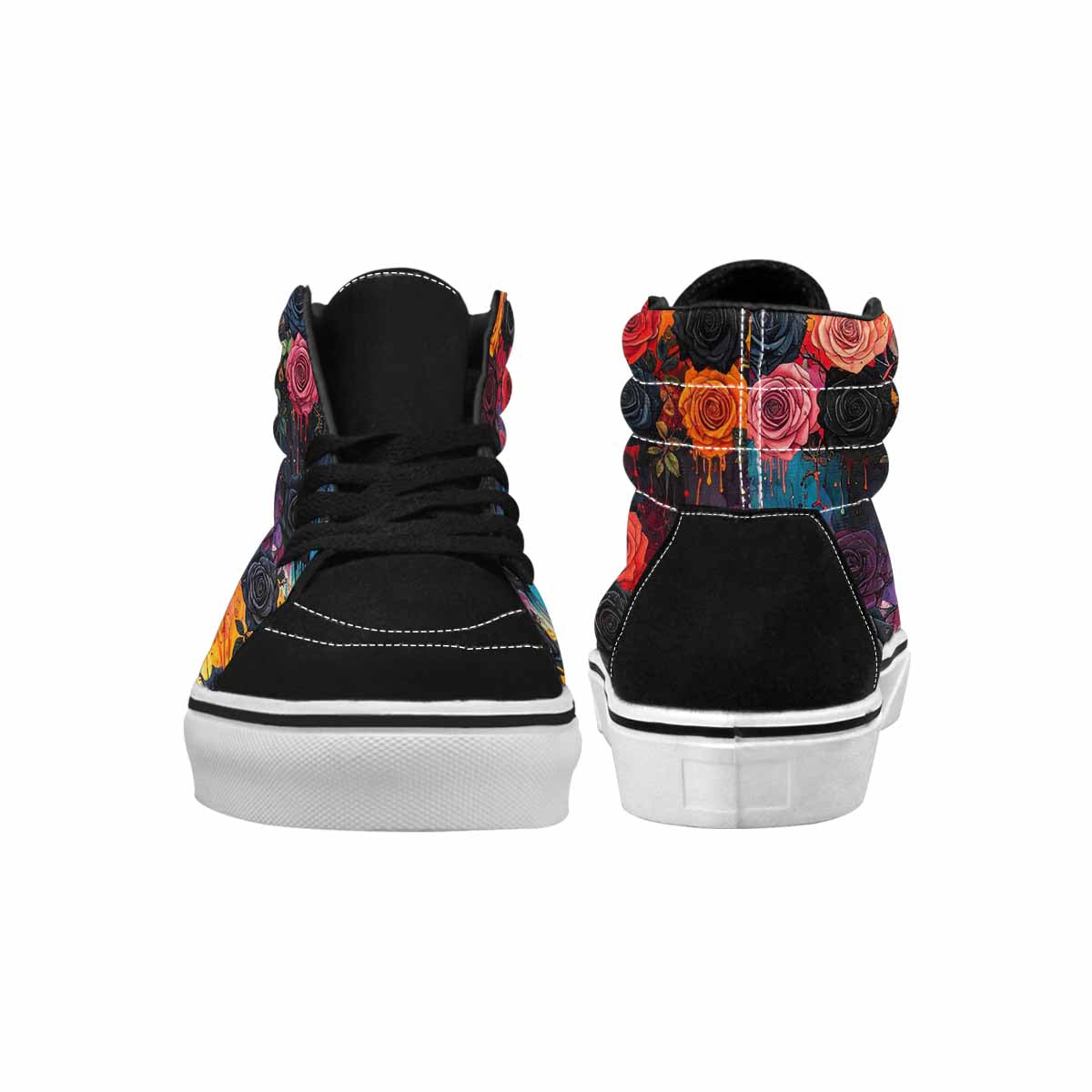 MEN'S Gothic Rose High Top Canvas Wallpaper Art Custom Sneakers