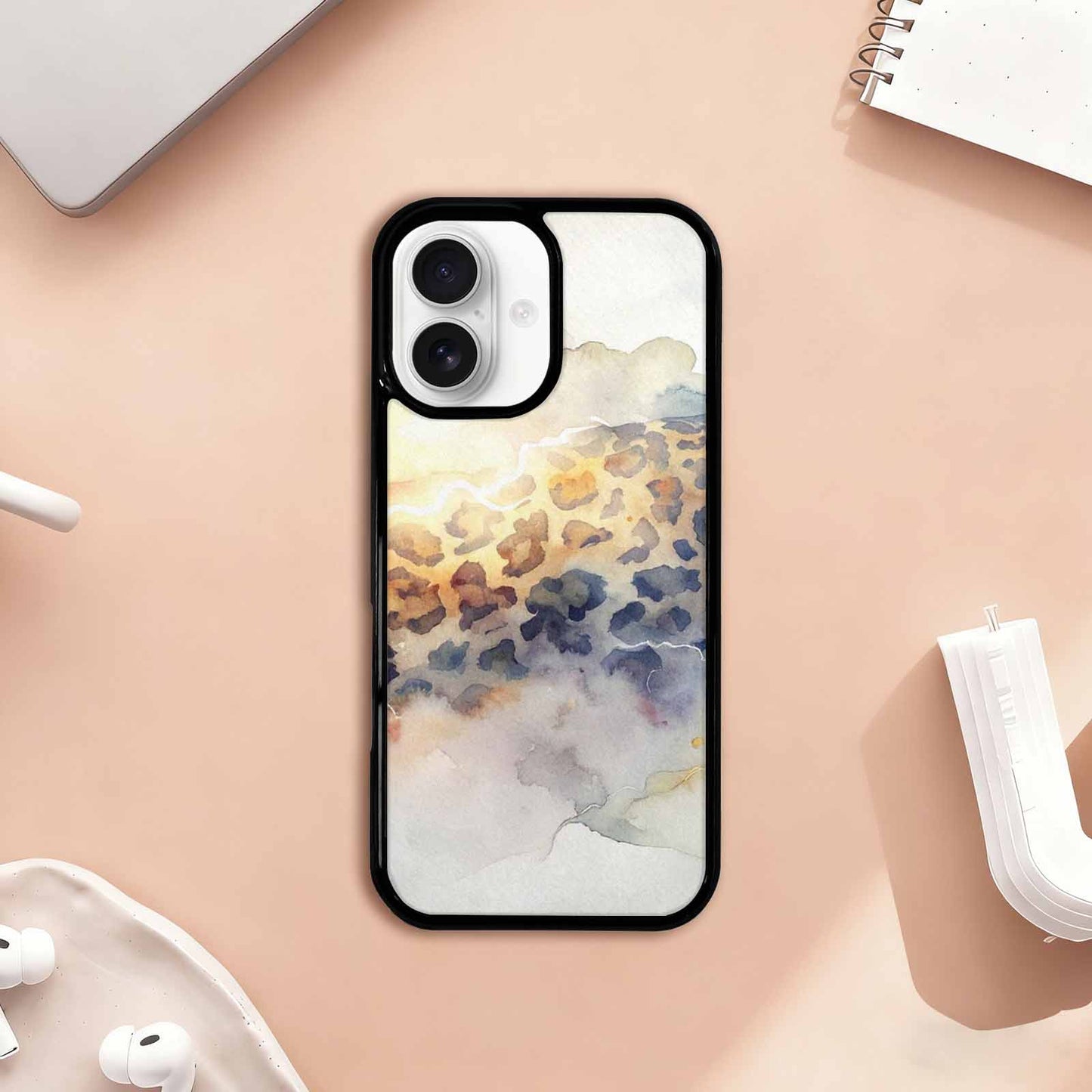 iPhone 17 Case — Glowing Leopard Print Animal Print, Original Design Phone Case