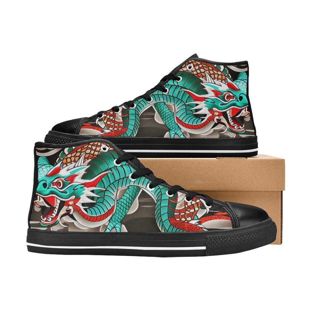 WOMEN'S Japanese Dragon Art High Top Canvas Y2K Shoes
