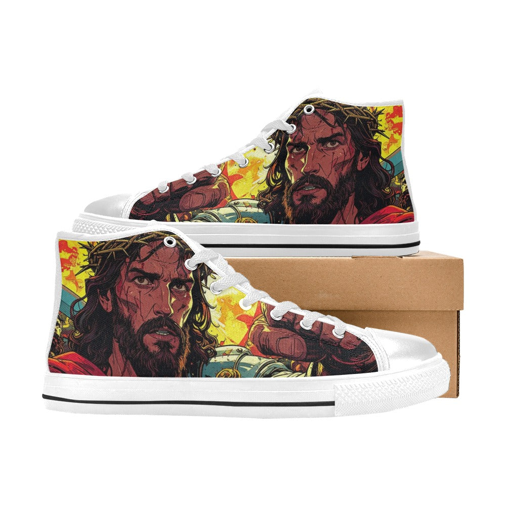 MEN'S Jesus_Ht_10 Men’S High Top Canvas Aesthetic Shoes