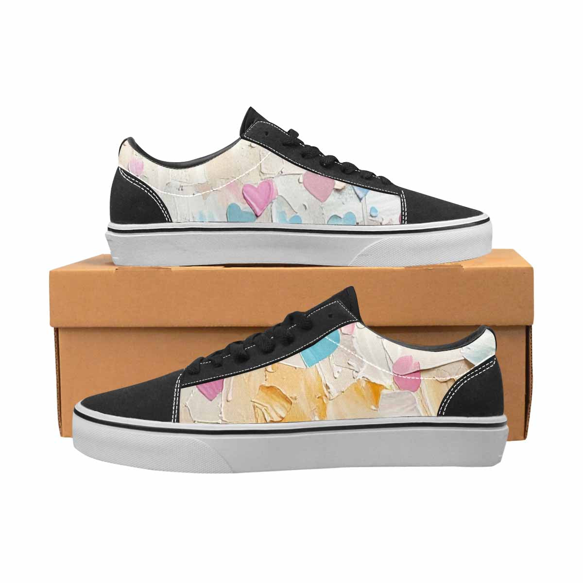 WOMEN'S Transgender Pride Flag Lace-Up Canvas Vivid Custom Sneakers
