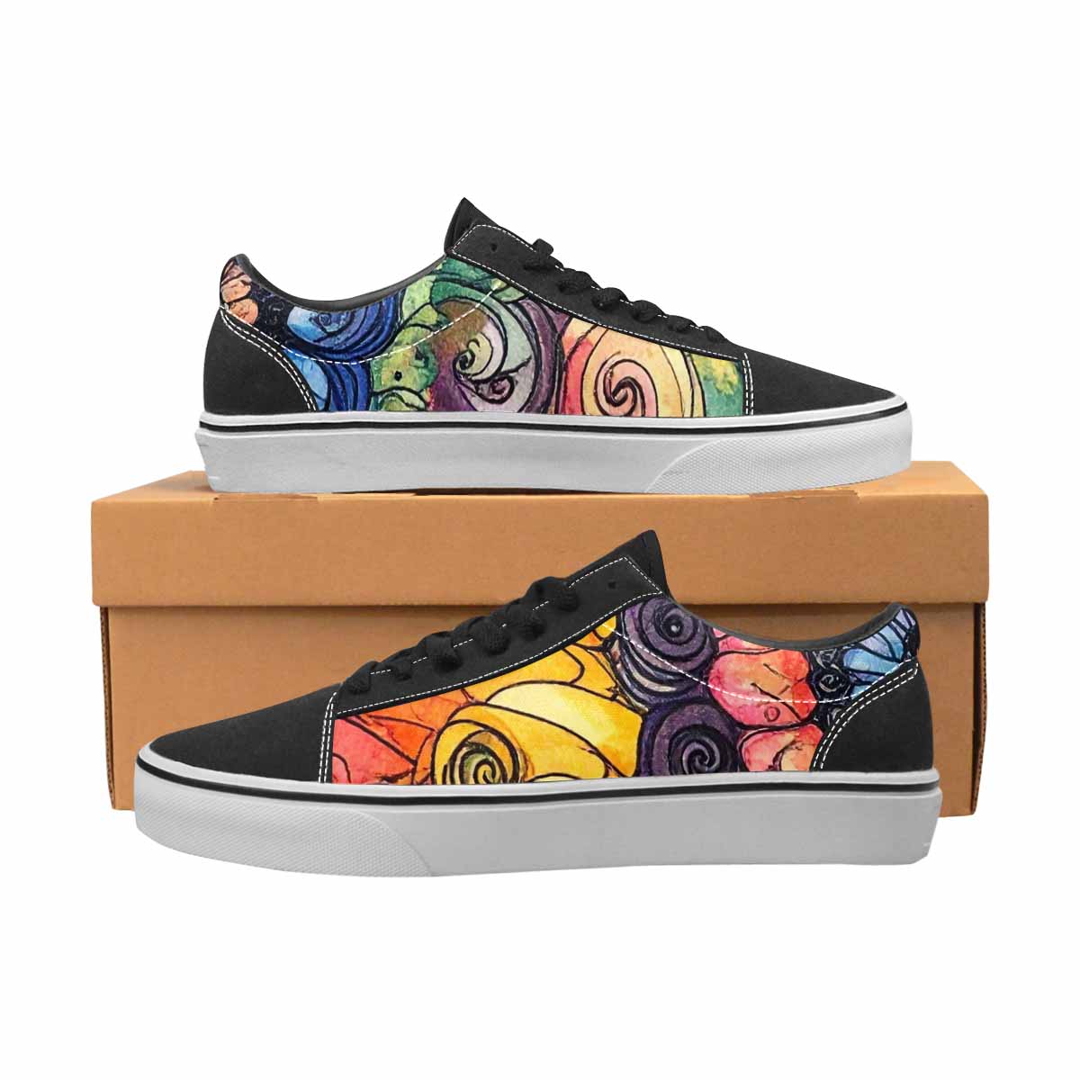 WOMEN'S Tie Lace-Up Canvas Dark Academia Custom Sneakers