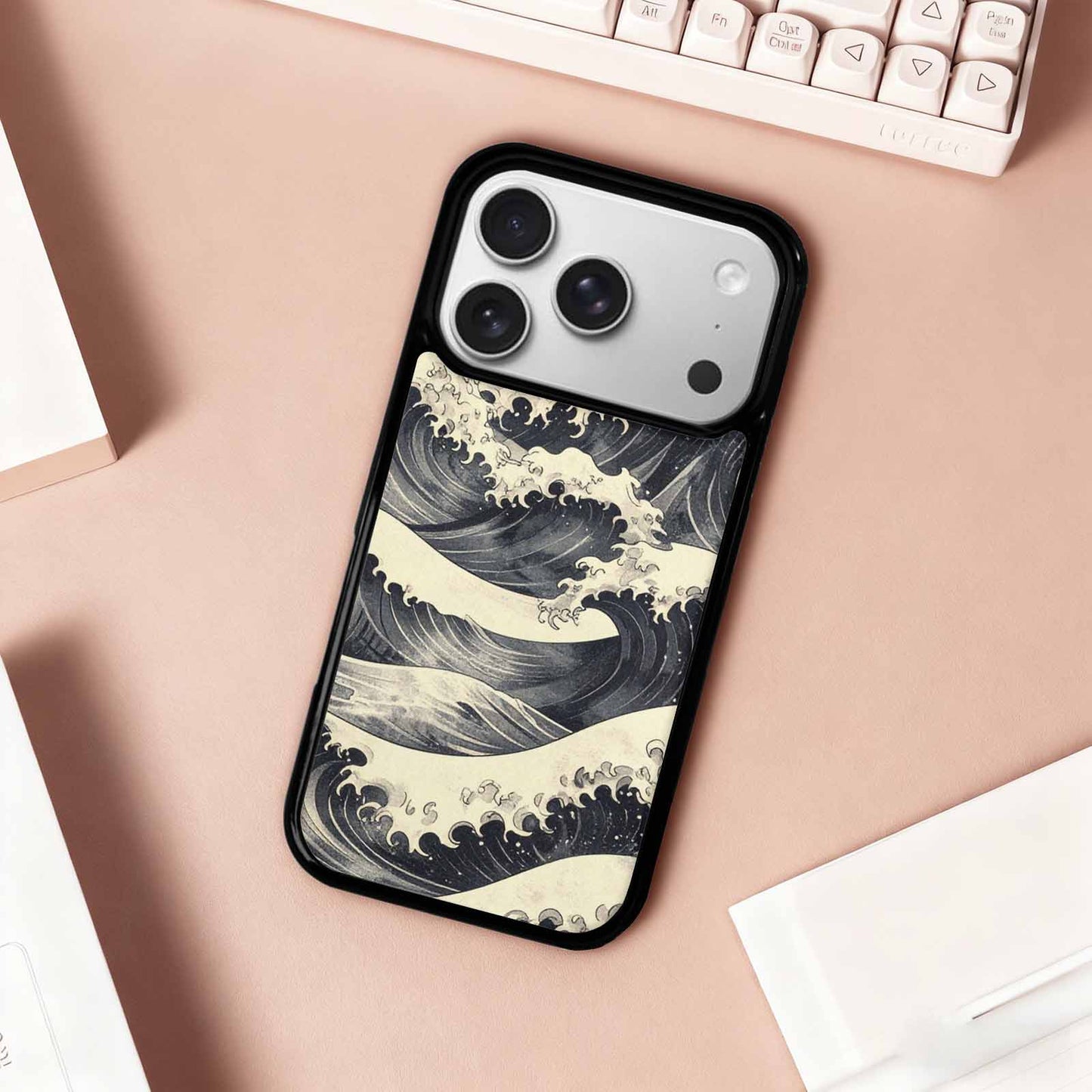 iPhone 17 Pro Case — Vintage Americana Wave Retro Vintage, Custom Printed Phone Case
