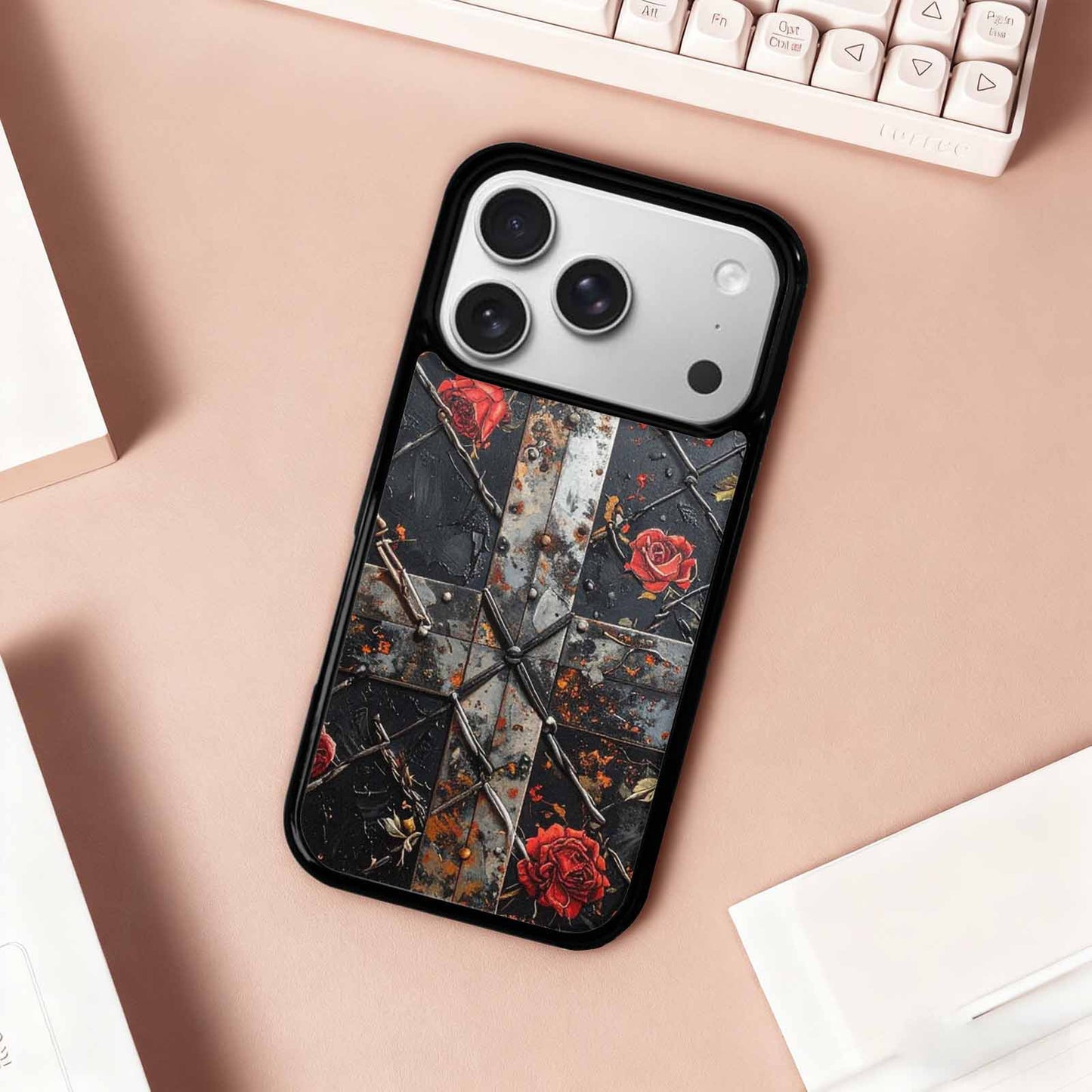 iPhone 17 Pro Case — Small Barbed Wire And Chain Original, Custom Phone Case