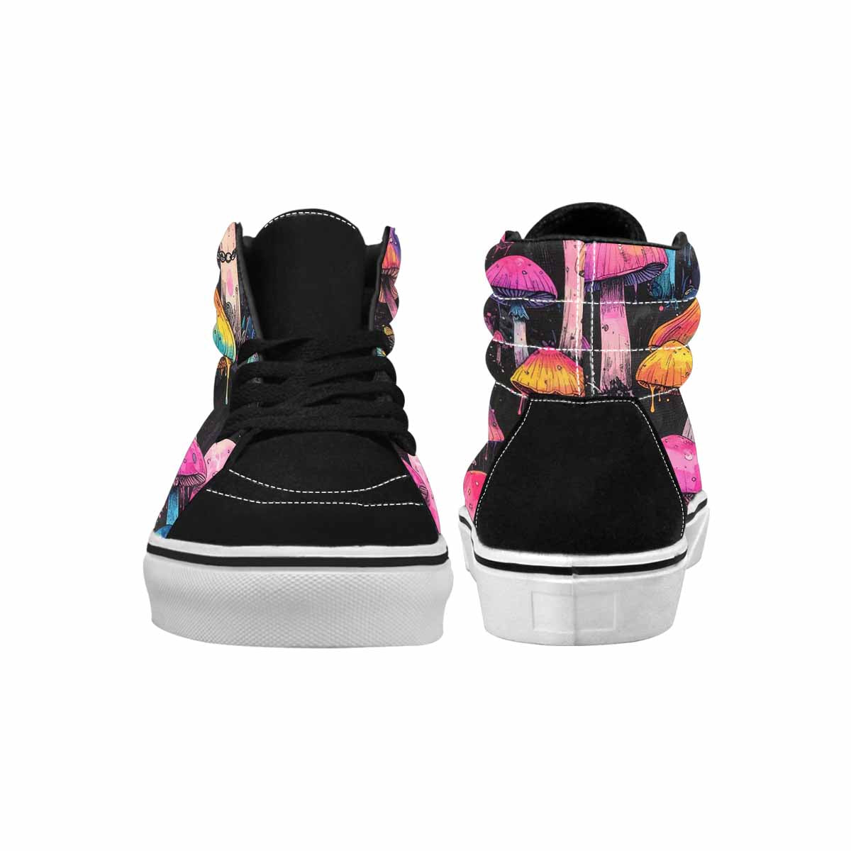 MEN'S Rainbow Drip Mushrooms High Top Canvas Aesthetic Custom Shoes
