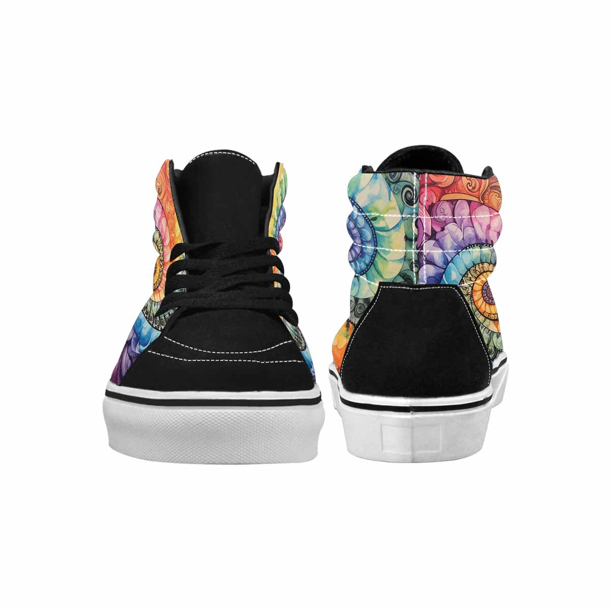 MEN'S Tie High Top Canvas Kaleidoscope Sneakers