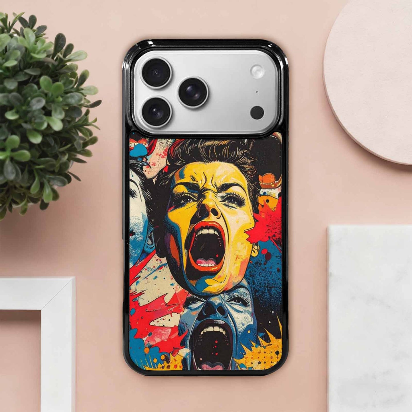 iPhone 17 Pro Max Case — Comic Book Scream Comic Original Art, Custom Phone Case