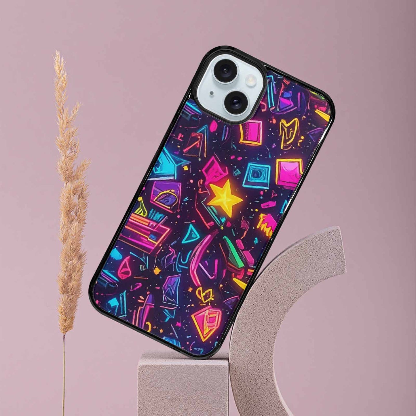 iPhone 15 Plus Case — 80s Retro Motif 80s Retro Motifs, Custom Print Case Cover